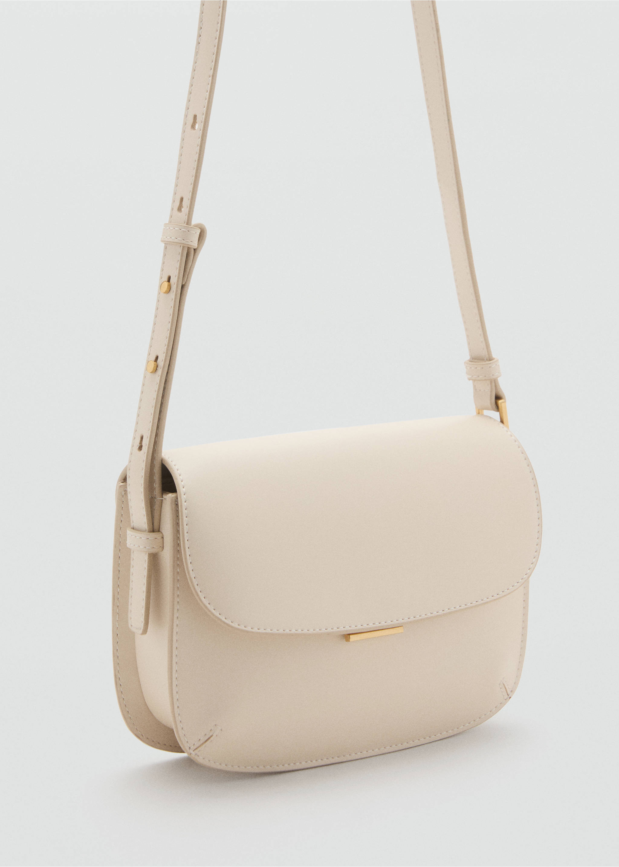 Crossbody bag with flap - Medium plane, Off White. Ref: 17025798-00.