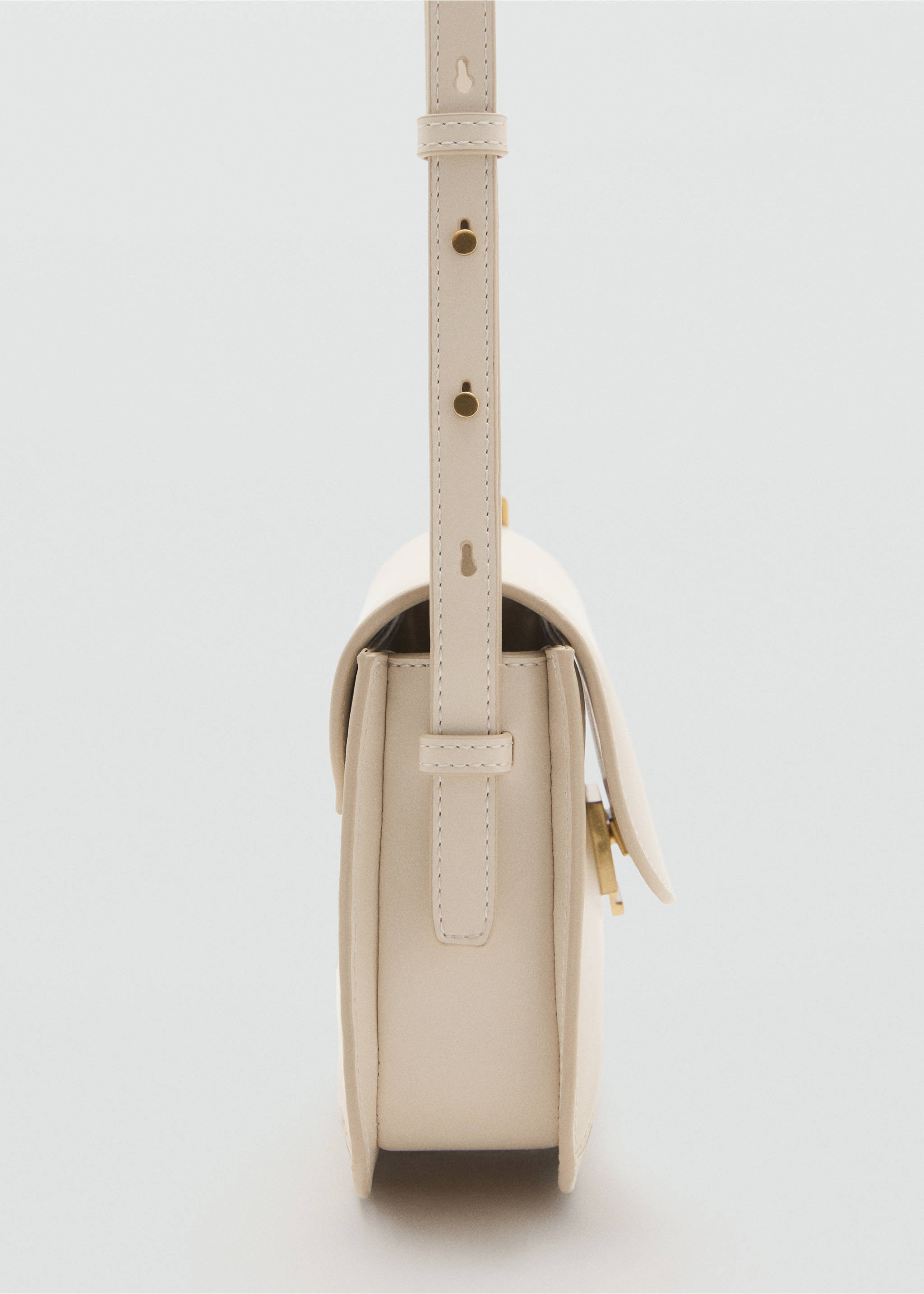 Crossbody bag with flap - Details of the article 1, Off White. Ref: 17025798-00.