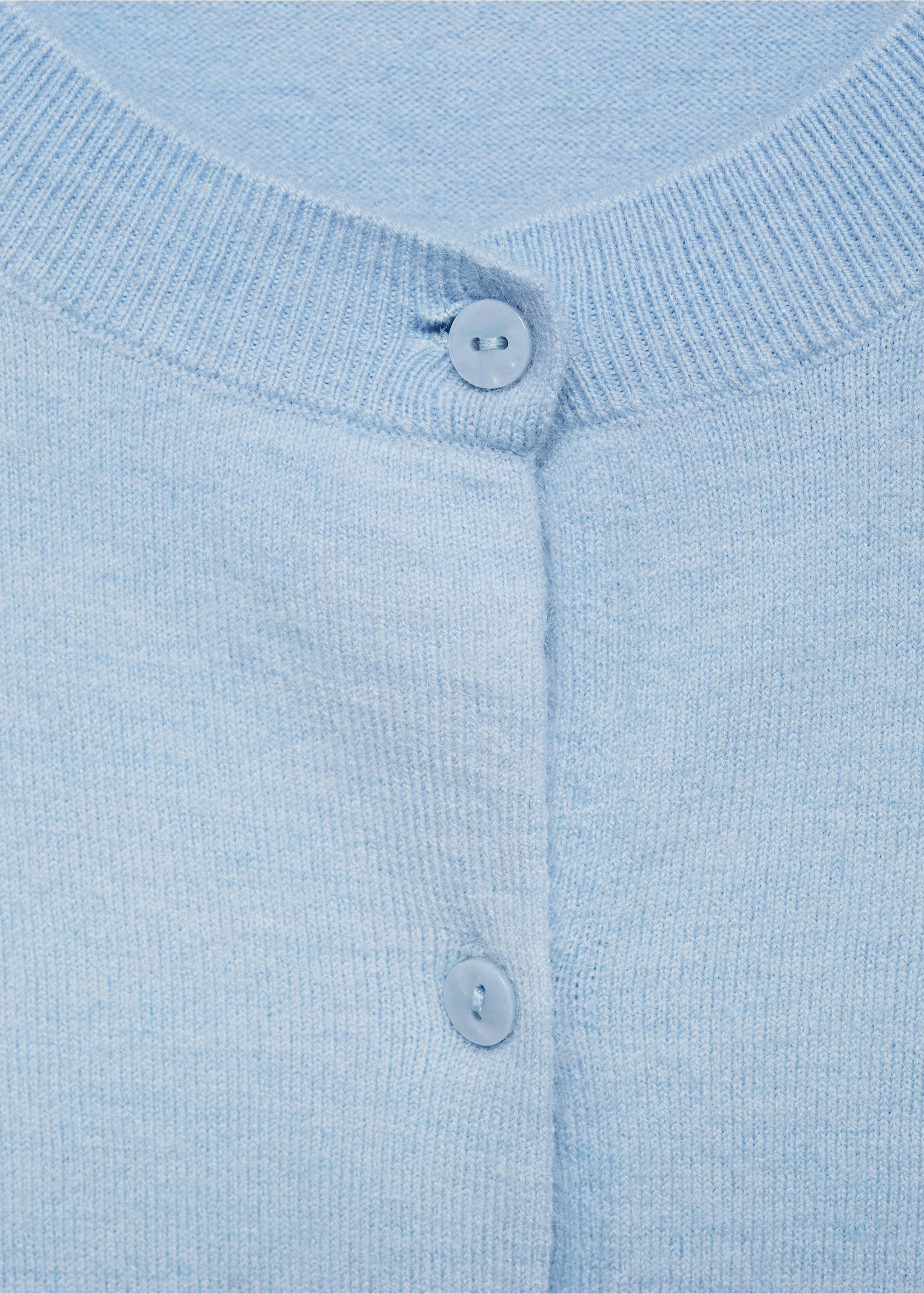 Argyle pattern knit cardigan - Details of the article 8, Sky Blue. Ref: 17025801-00.