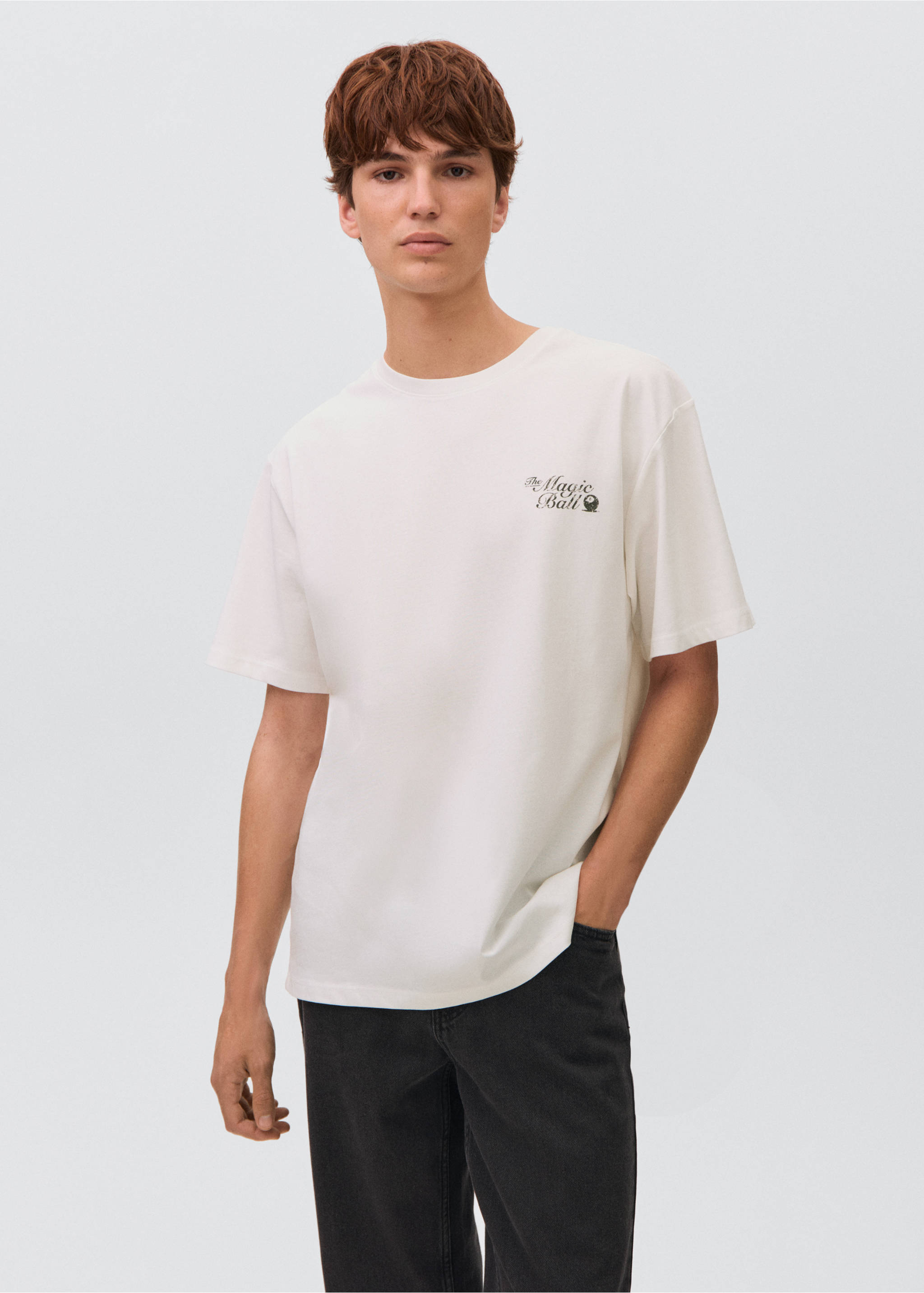 Oversized cotton t-shirt - Medium plane, Off White. Ref: 17025802-00.
