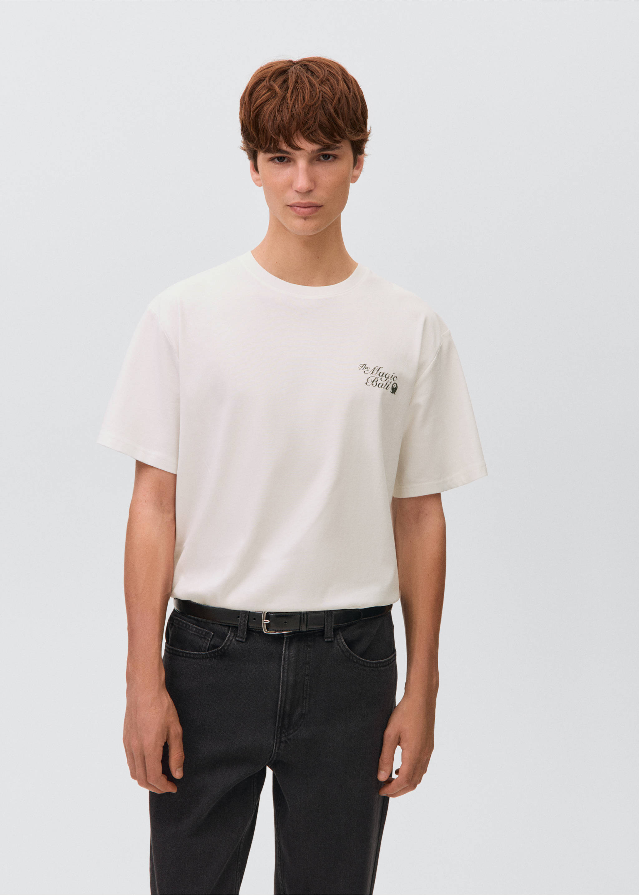 Oversized cotton t-shirt - Details of the article 4, Off White. Ref: 17025802-00.