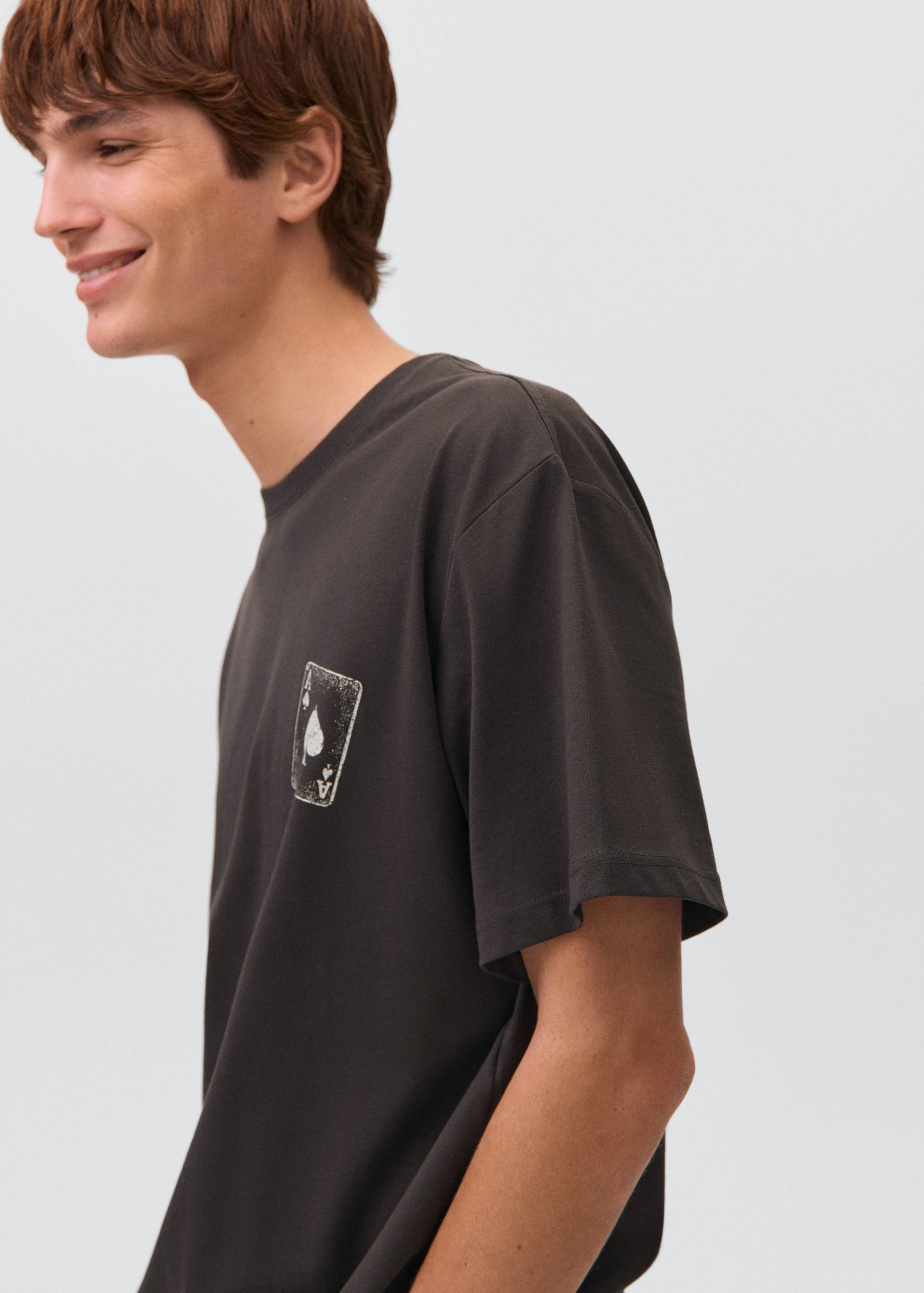 Printed cotton-blend t-shirt - Details of the article 1