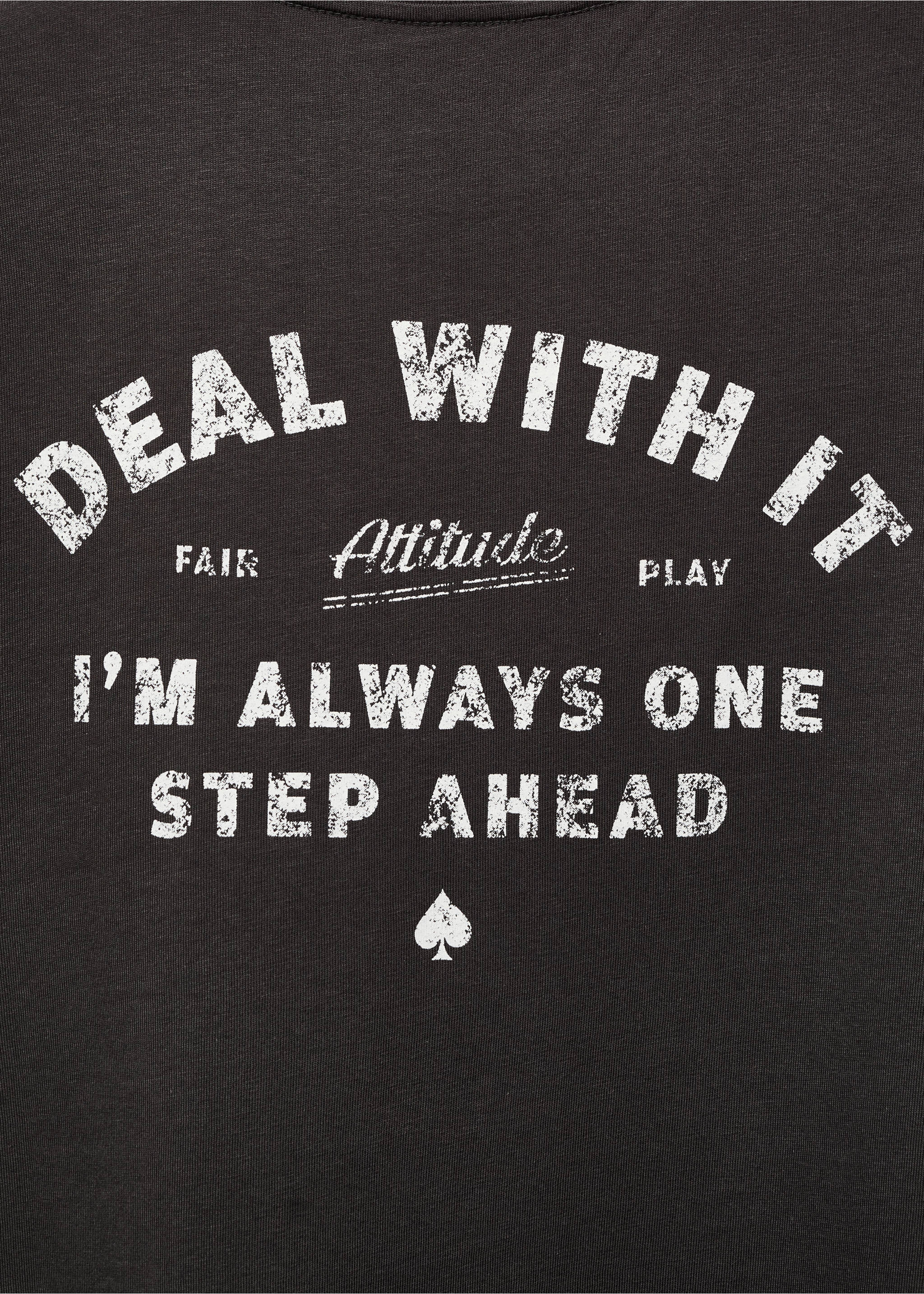 Printed cotton-blend t-shirt - Details of the article 0, Charcoal. Ref: 17025803-00.