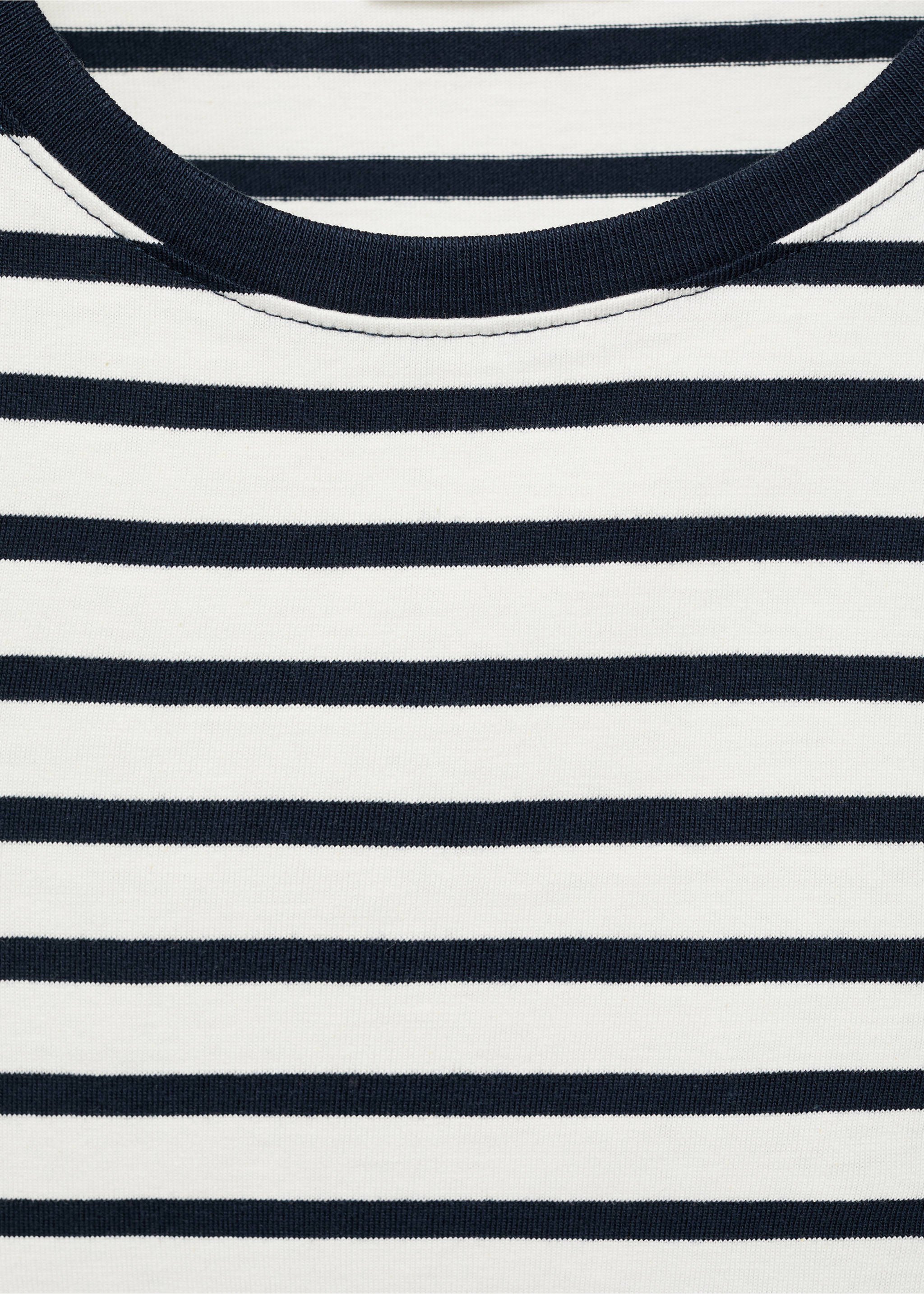 Striped cotton T-shirt - Details of the article 8, Navy. Ref: 17025804-00.