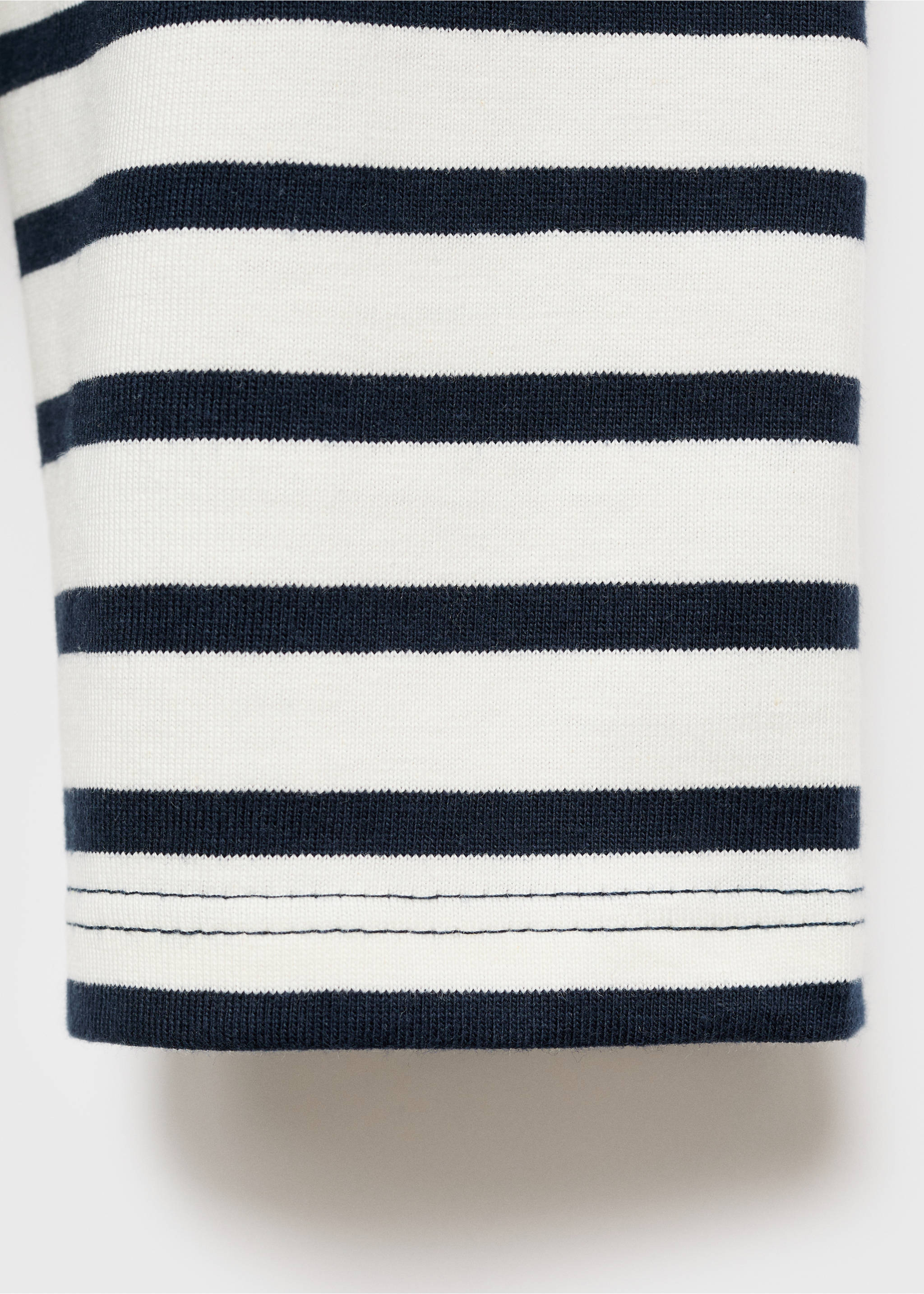 Striped cotton T-shirt - Details of the article 0, Navy. Ref: 17025804-00.