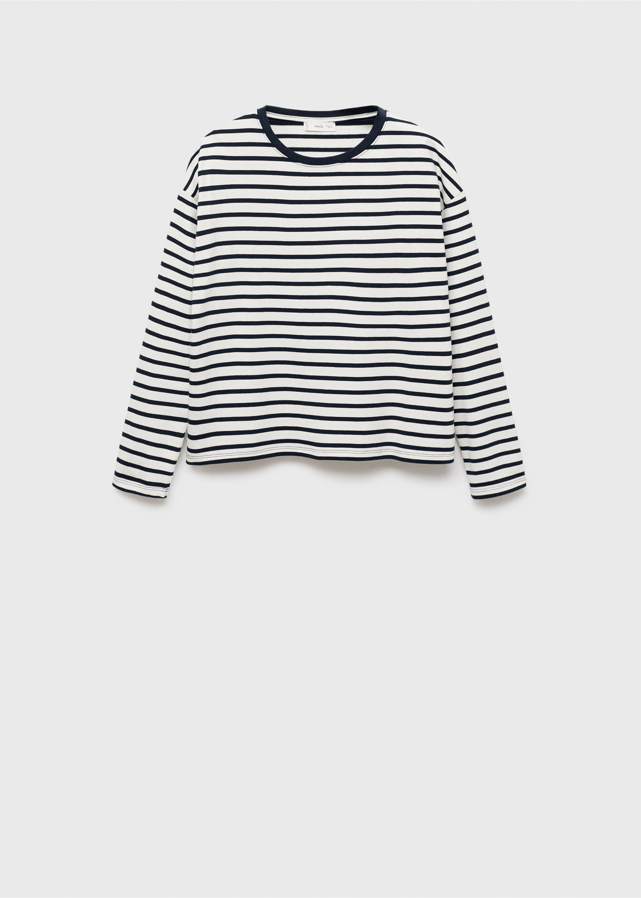 Striped cotton T-shirt - Article without model, Navy. Ref: 17025804-00.