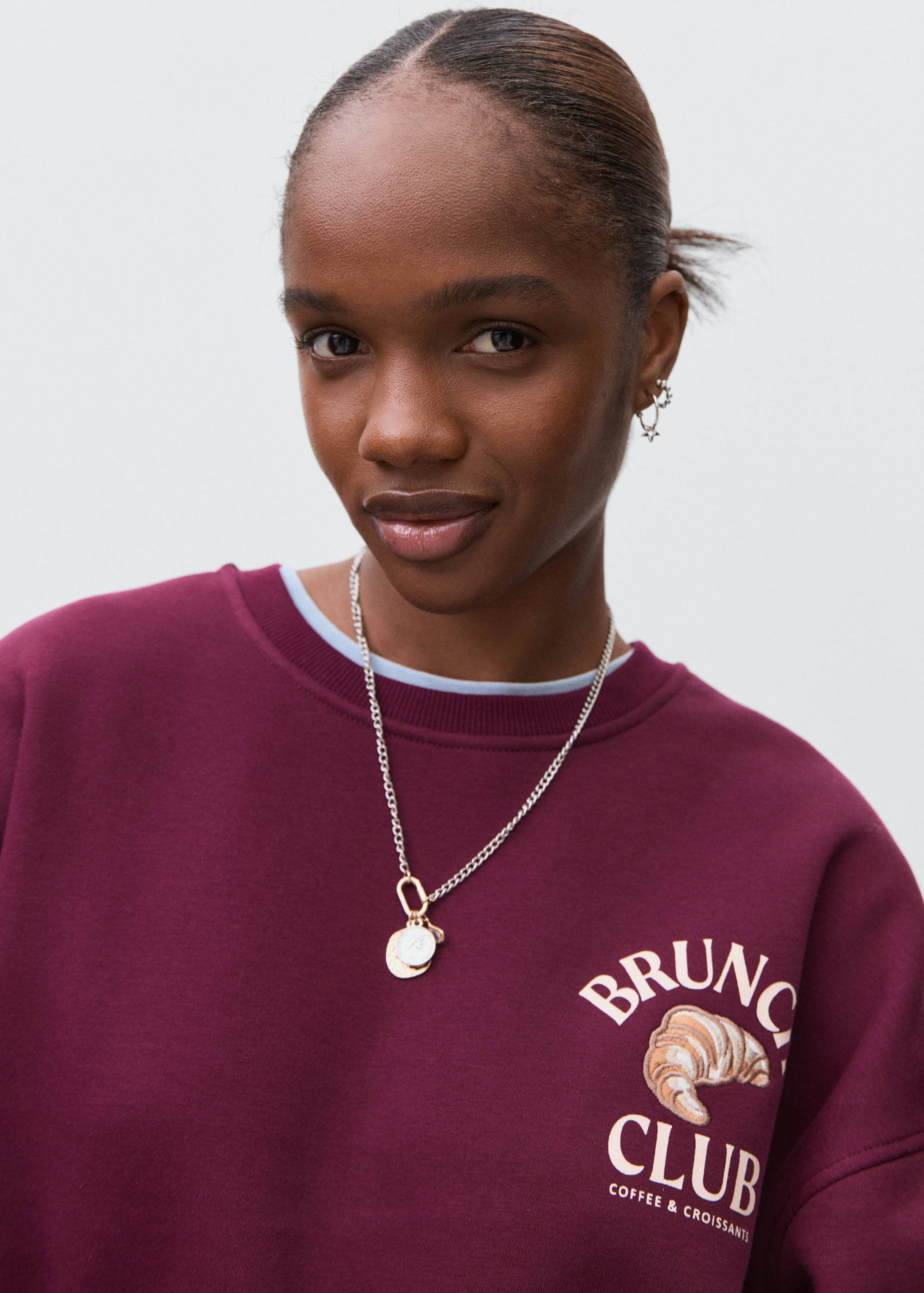 Printed cotton sweatshirt - Details of the article 1