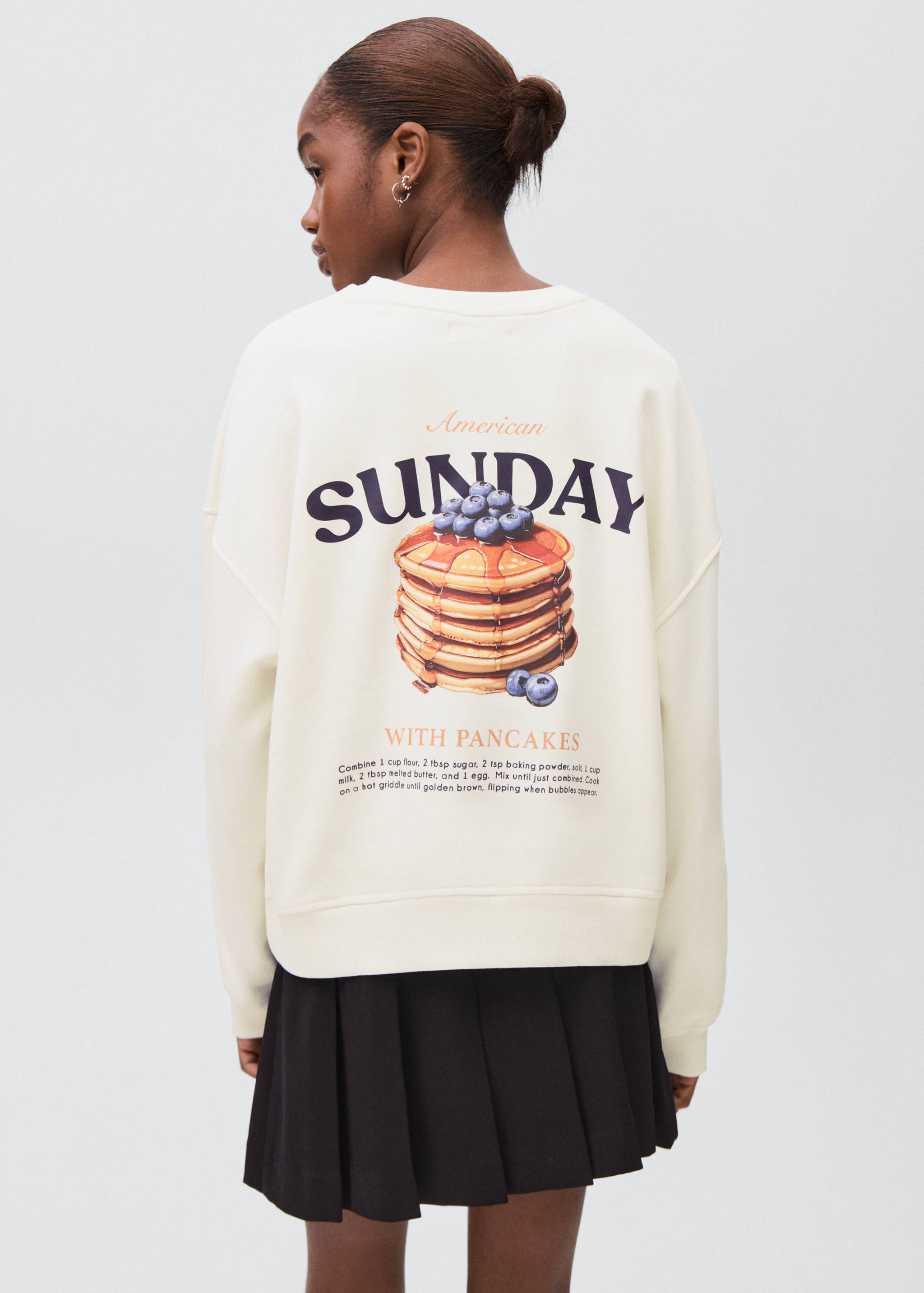 Printed cotton sweatshirt - Reverse of the article