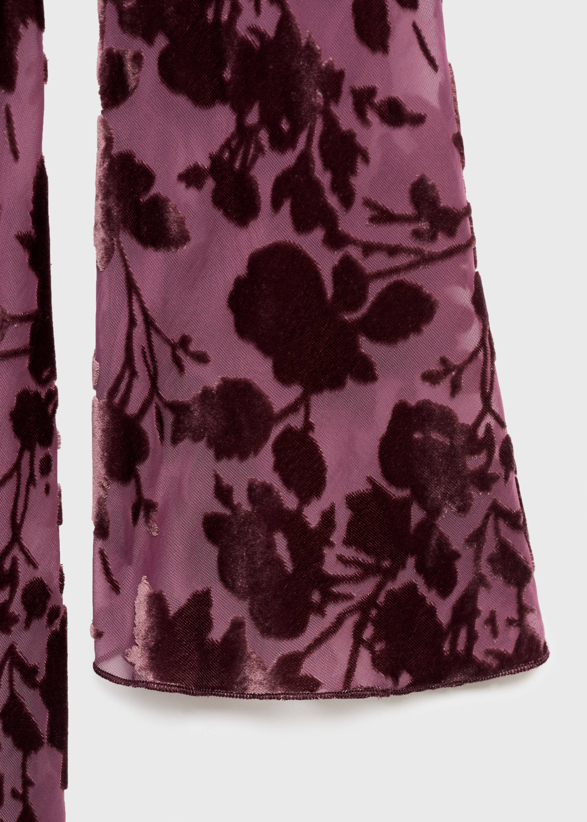 Floral jacquard dress with bell sleeves - Details of the article 8