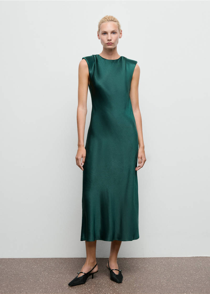Fitted satin dress