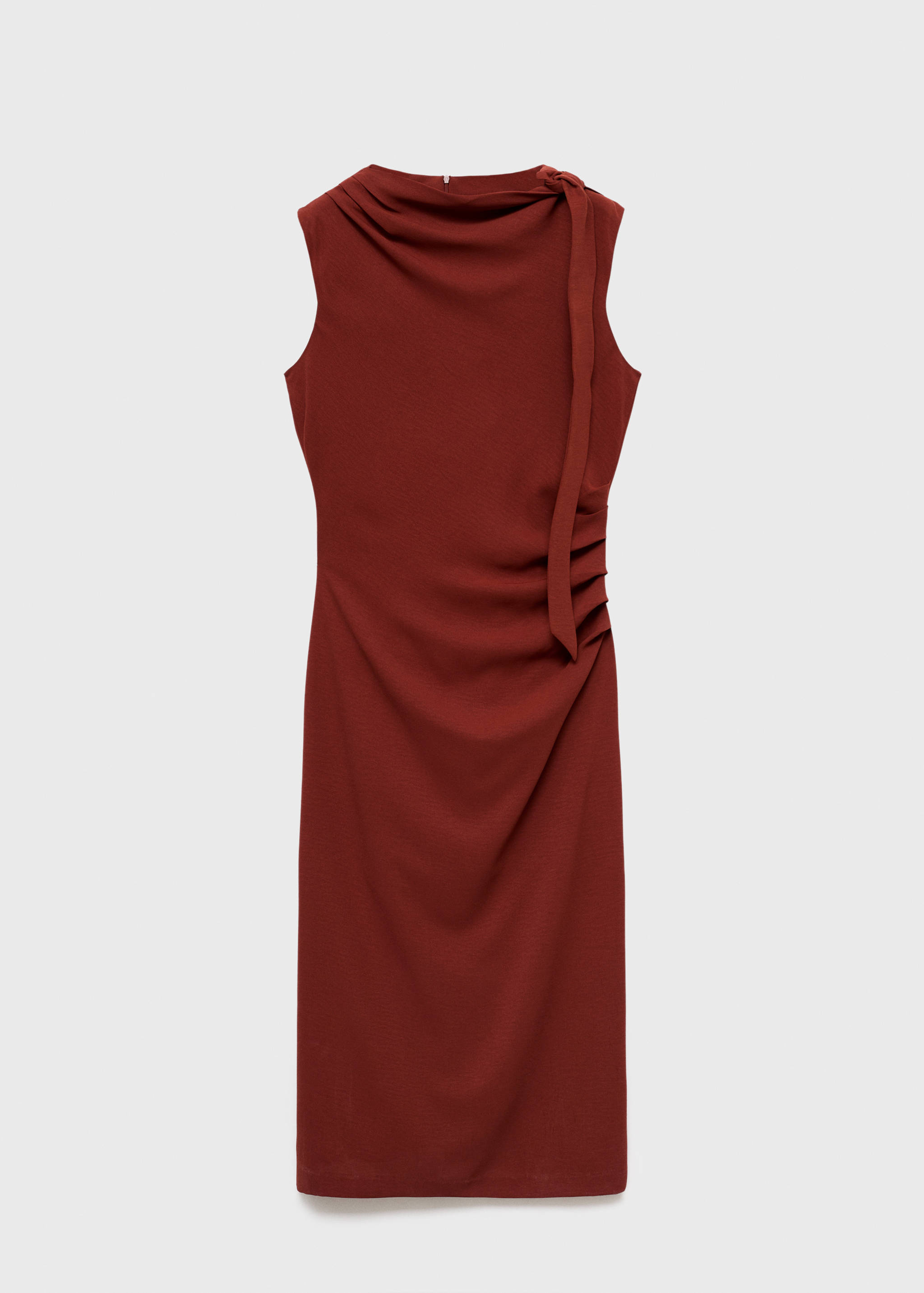 Gerafftes Kleid mit Knotendetail - Artikel ohne Model