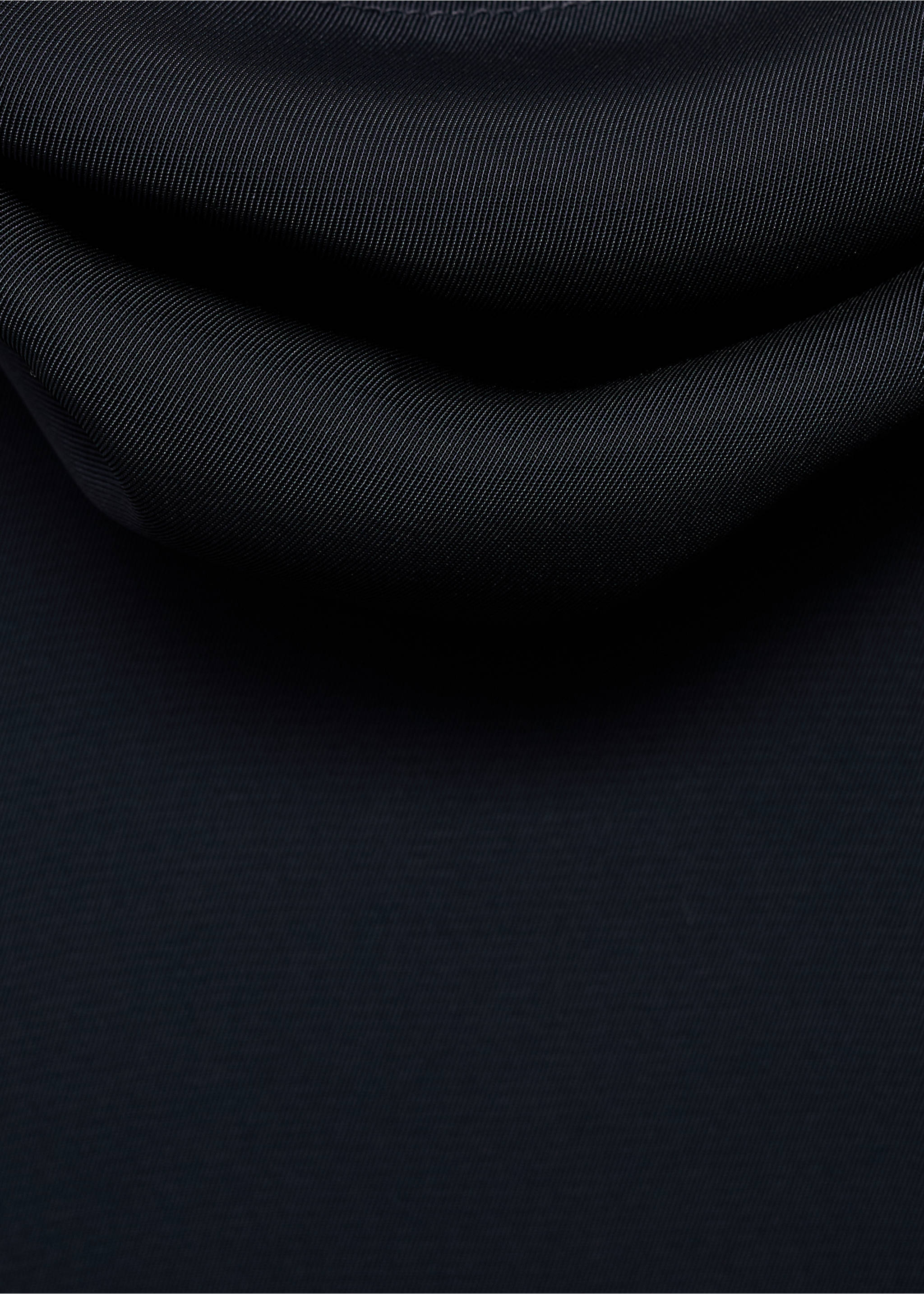 Draped neck dress with opening - Details of the article 0, Navy. Ref: 17025823-00.