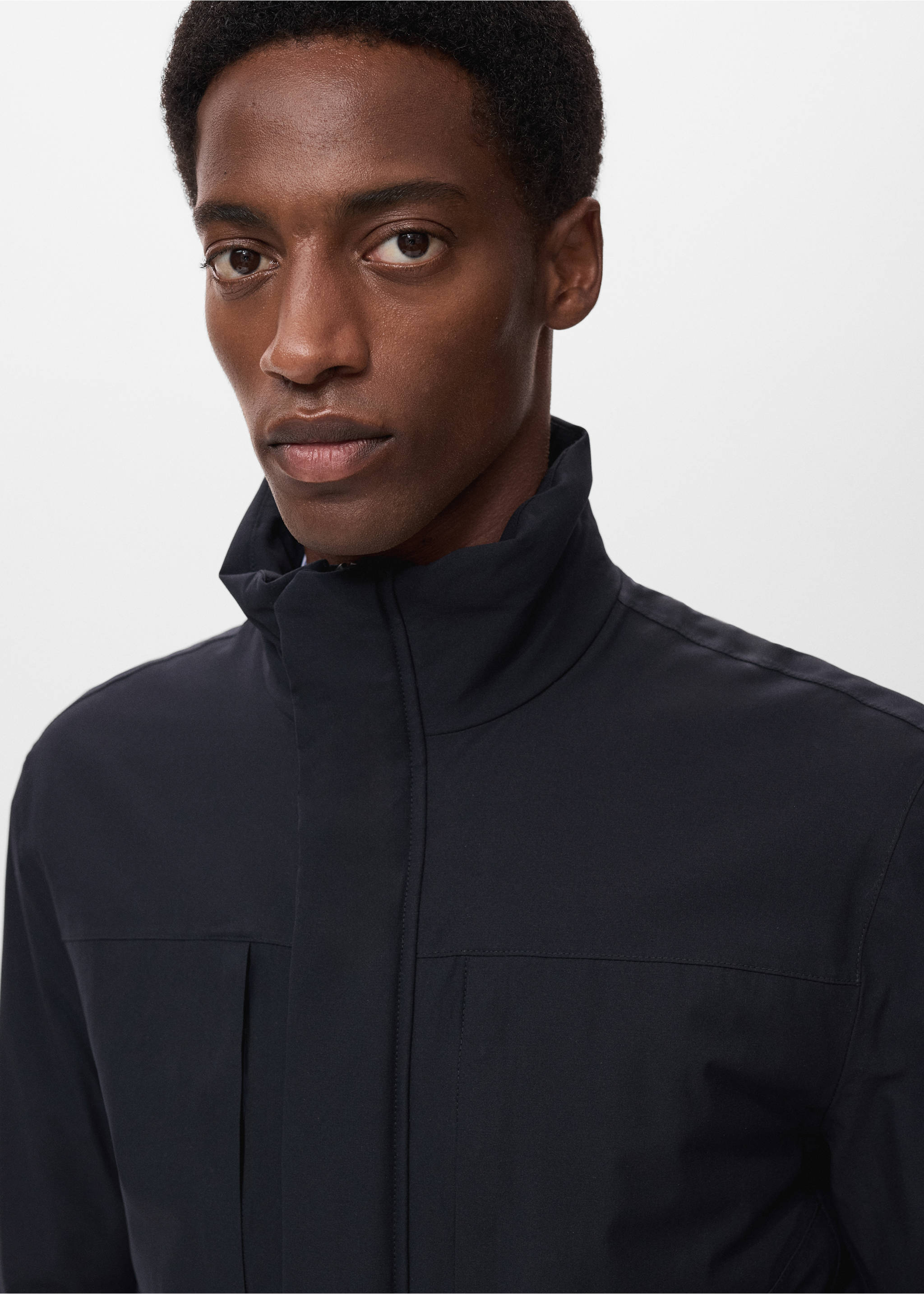 Waterproof jacket with Thermolite® padding - Details of the article 1, Navy. Ref: 17025968-00.