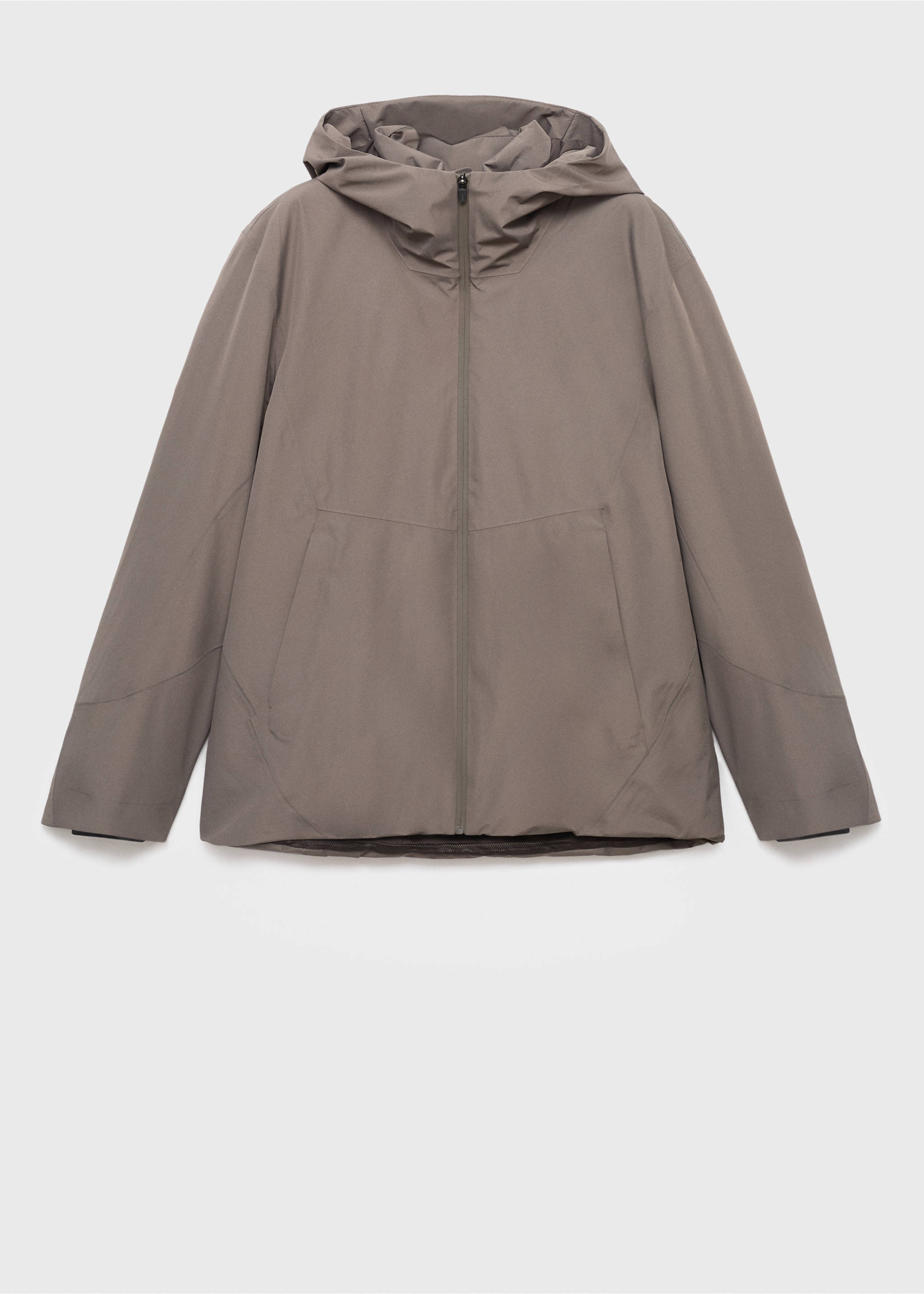 Water-repellent Thermolite® hooded jacket - Article without model, Medium Brown. Ref: 17025969-00.
