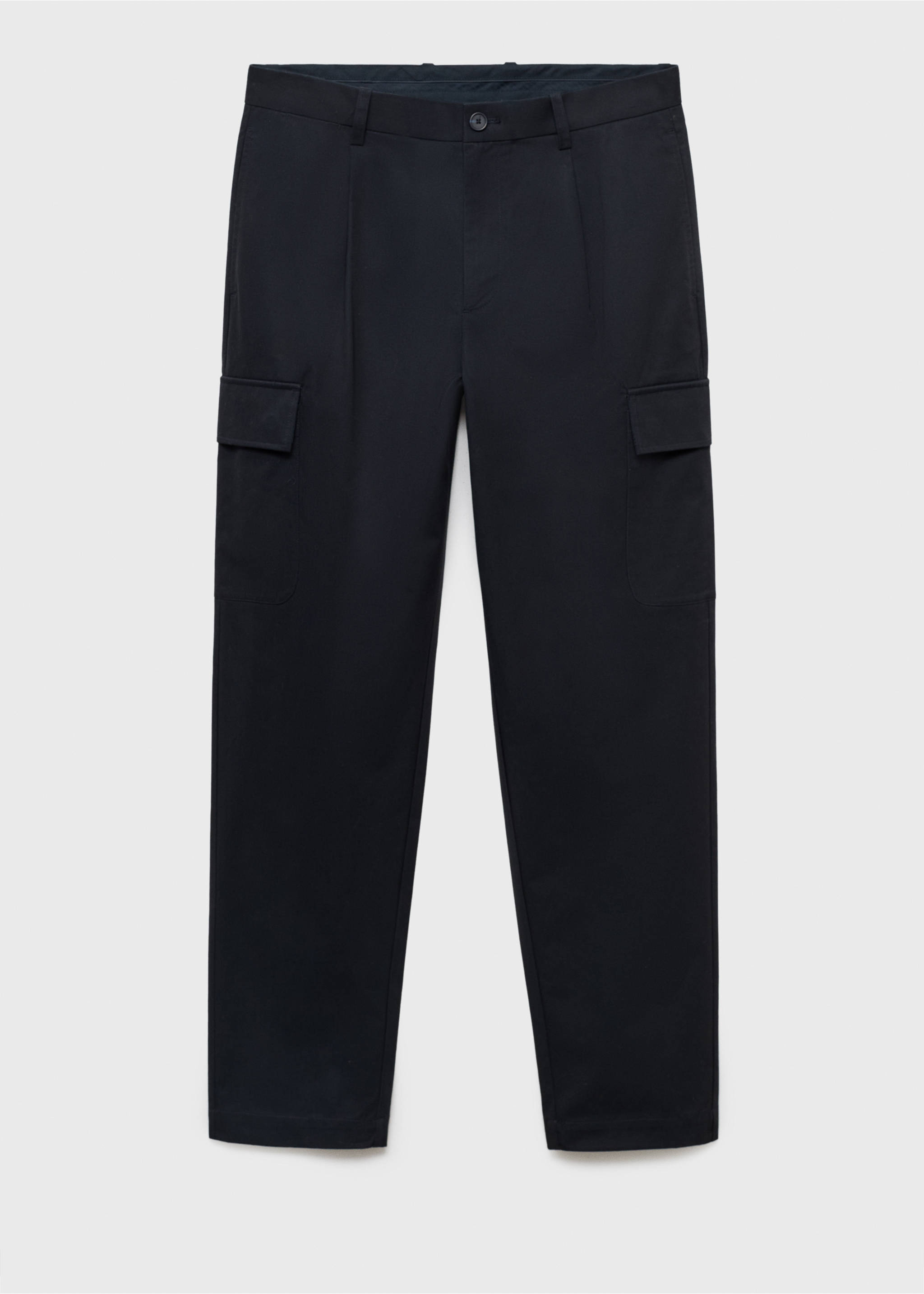 Regular fit cotton cargo trousers - Article without model, Navy. Ref: 17025971-00.