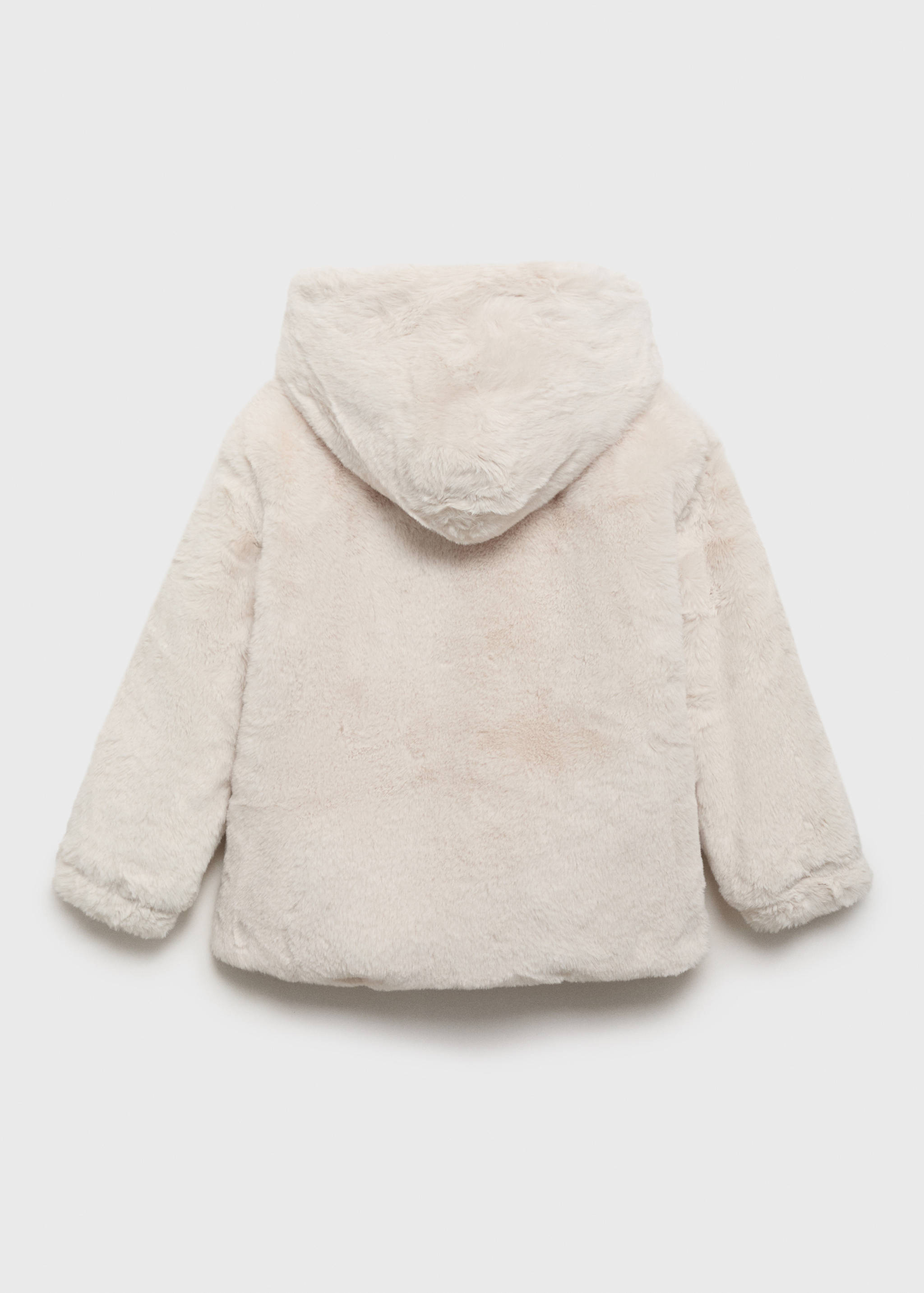 Manteau imitation fourrure à capuche - Verso de l’article