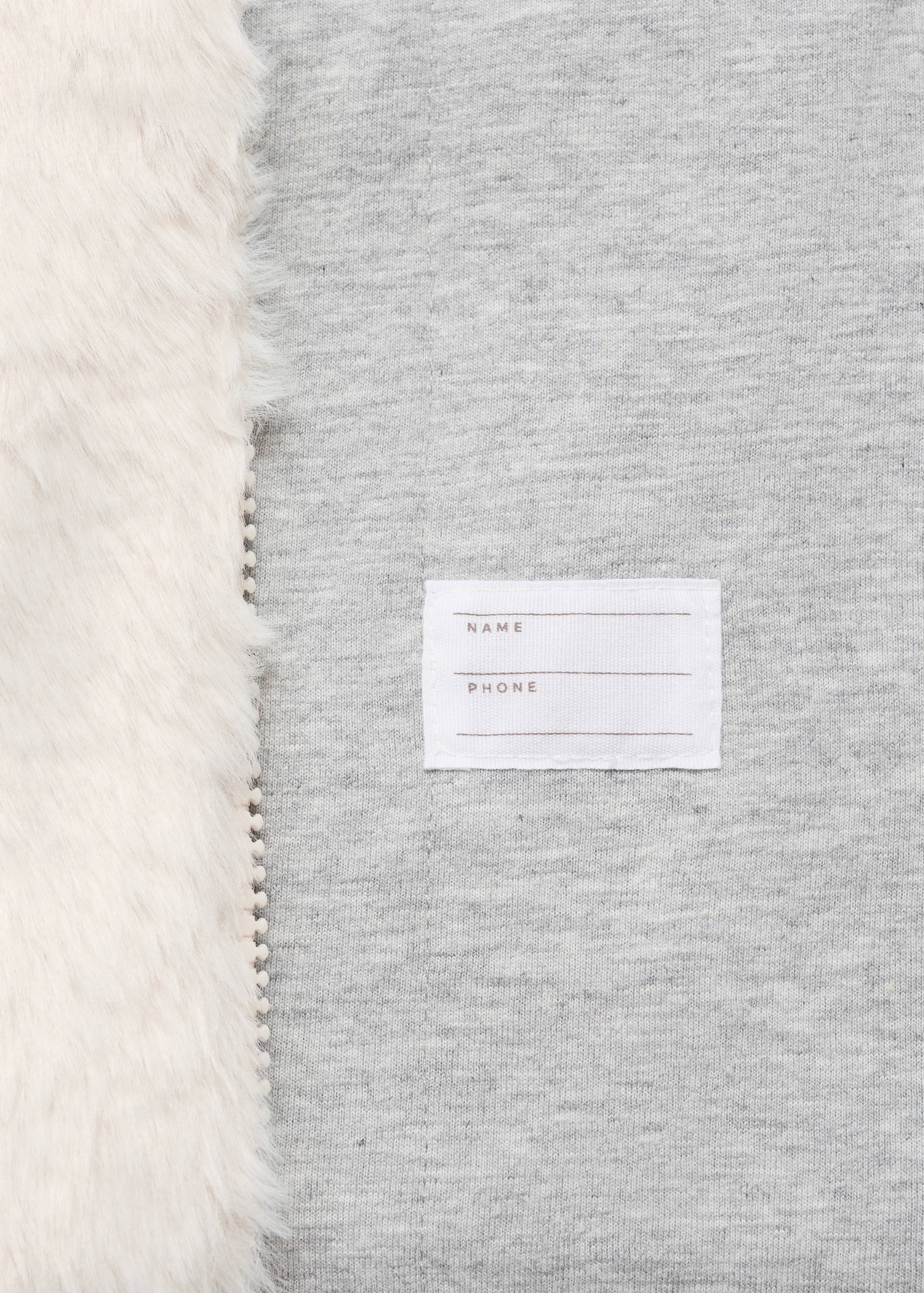 Manteau imitation fourrure à capuche - Détail de l'article 0