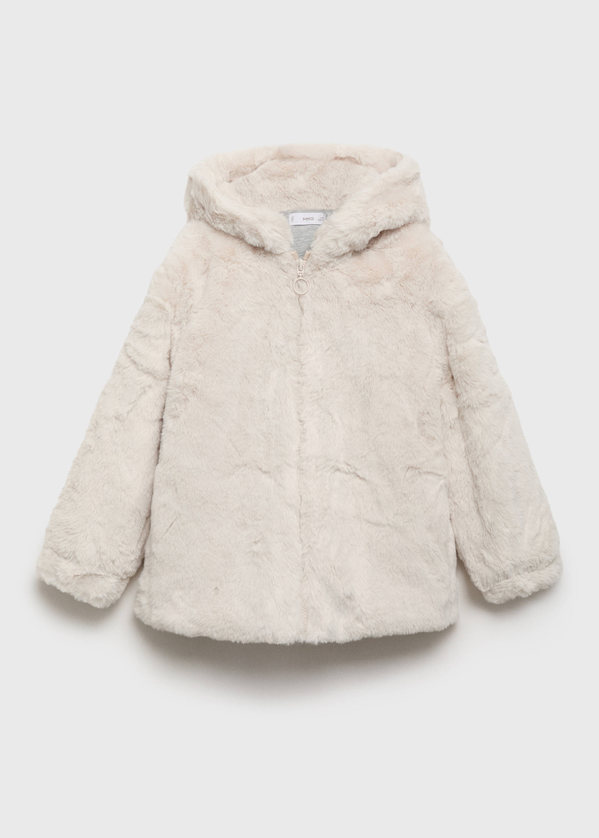 Manteau imitation fourrure à capuche - Article sans modèle