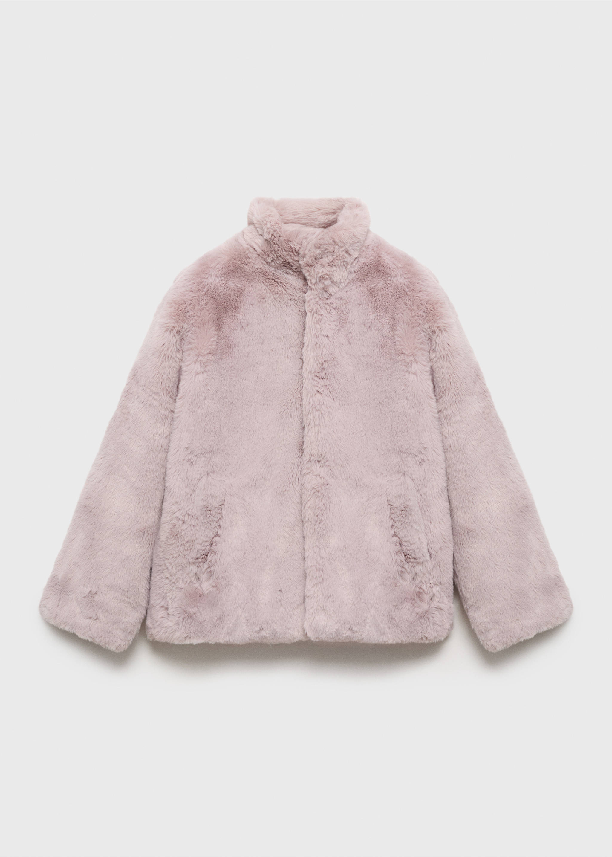 Manteau fausse fourrure - Article sans modèle, Rose. Ref: 17025973-00.