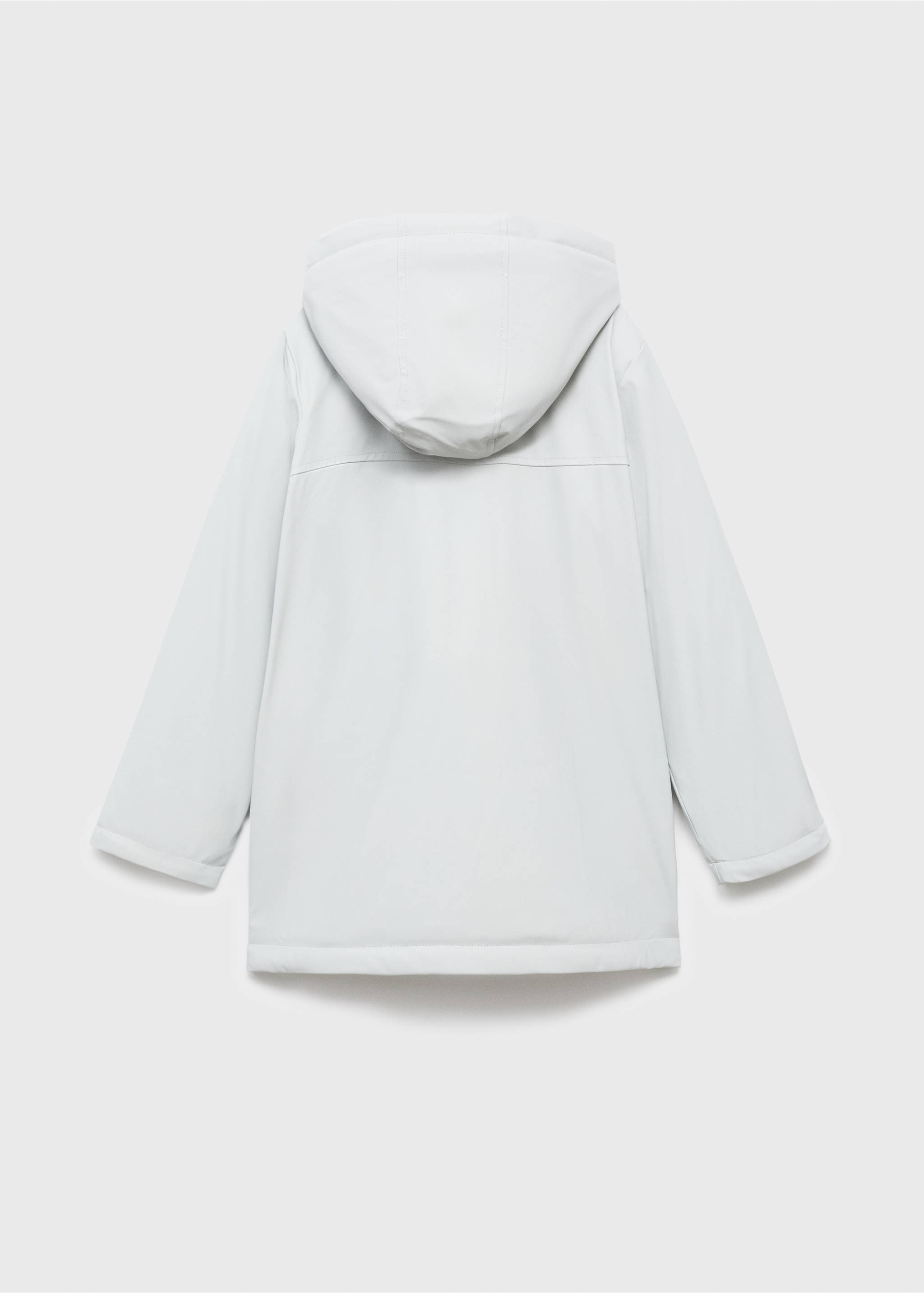 Hooded water-repellent coat - Reverse of the article, Sky Blue. Ref: 17025974-00.