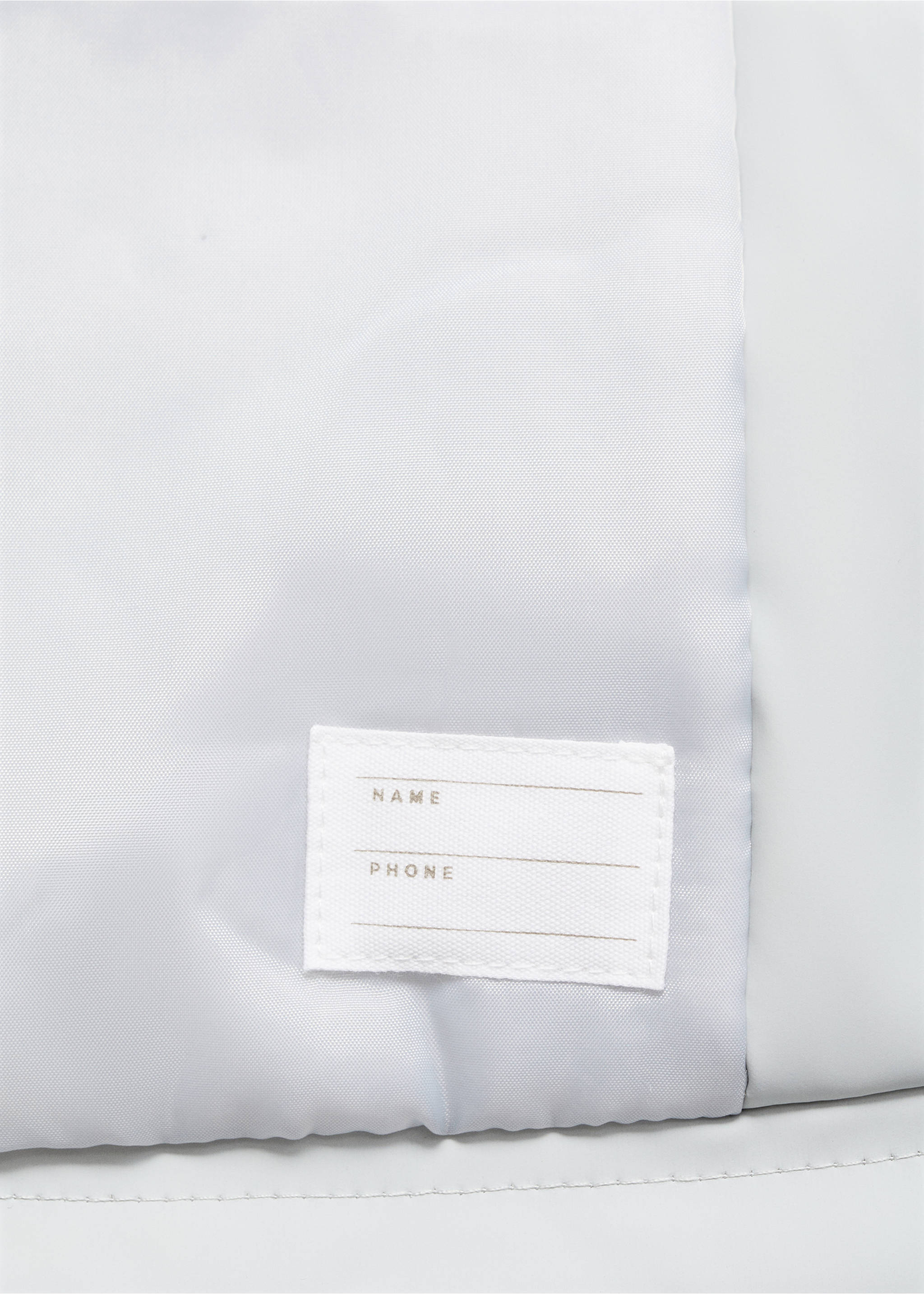 Hooded water-repellent coat - Details of the article 8, Sky Blue. Ref: 17025974-00.