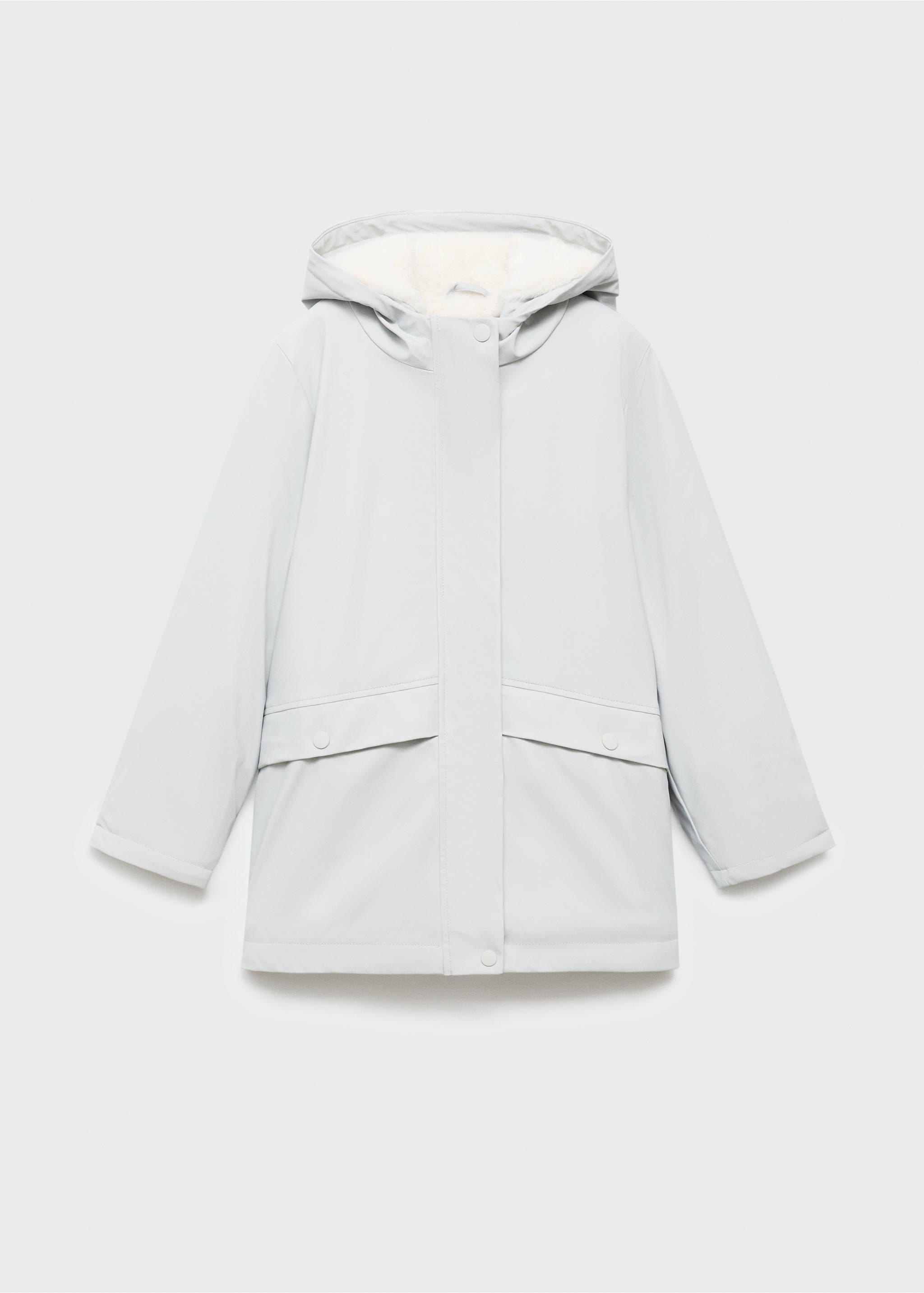 Hooded water-repellent coat - Article without model, Sky Blue. Ref: 17025974-00.