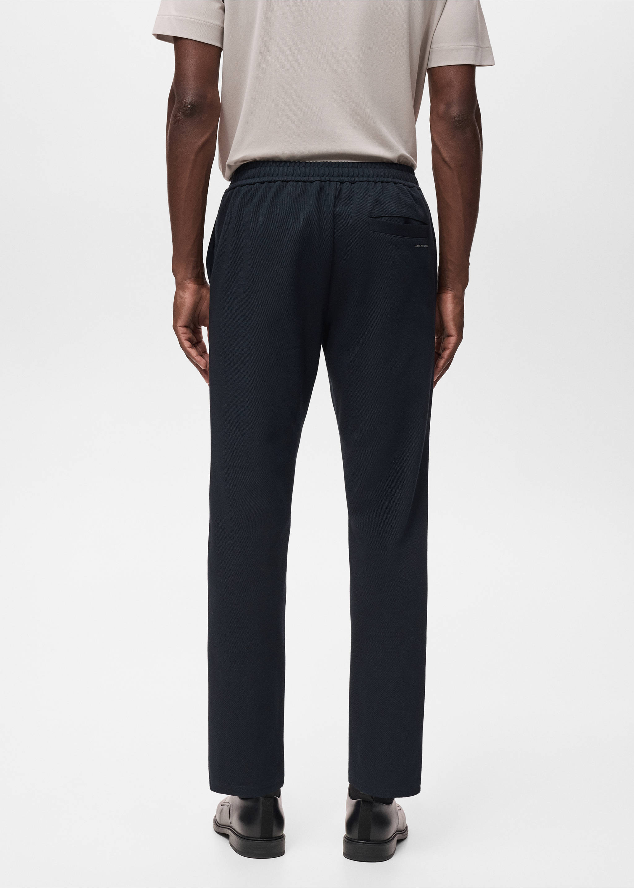 Technical structured joggers - Reverse of the article, Navy. Ref: 17025977-00.