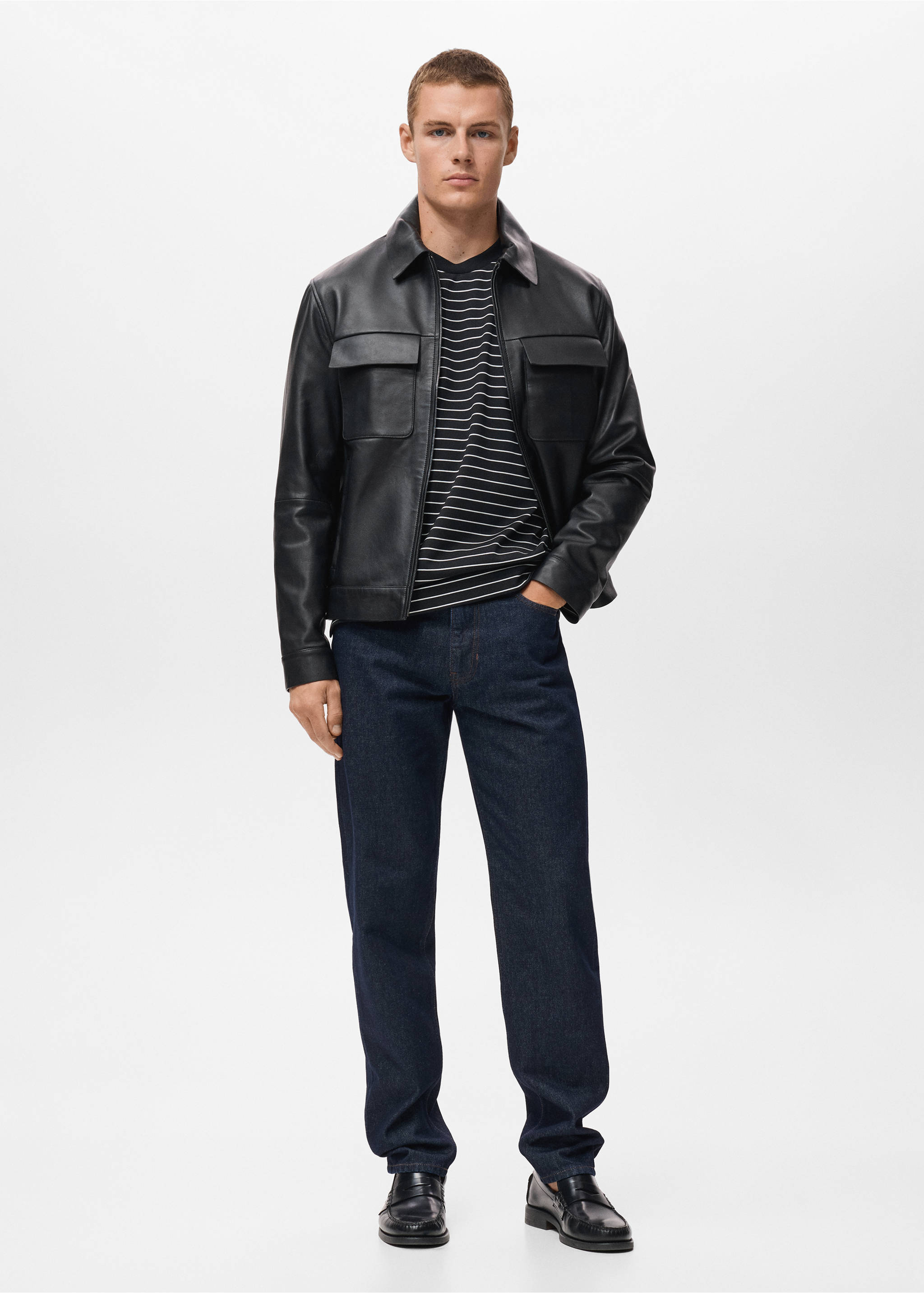 Camiseta manga larga rayas - Plano general, Negro. Ref: 17025978-00.