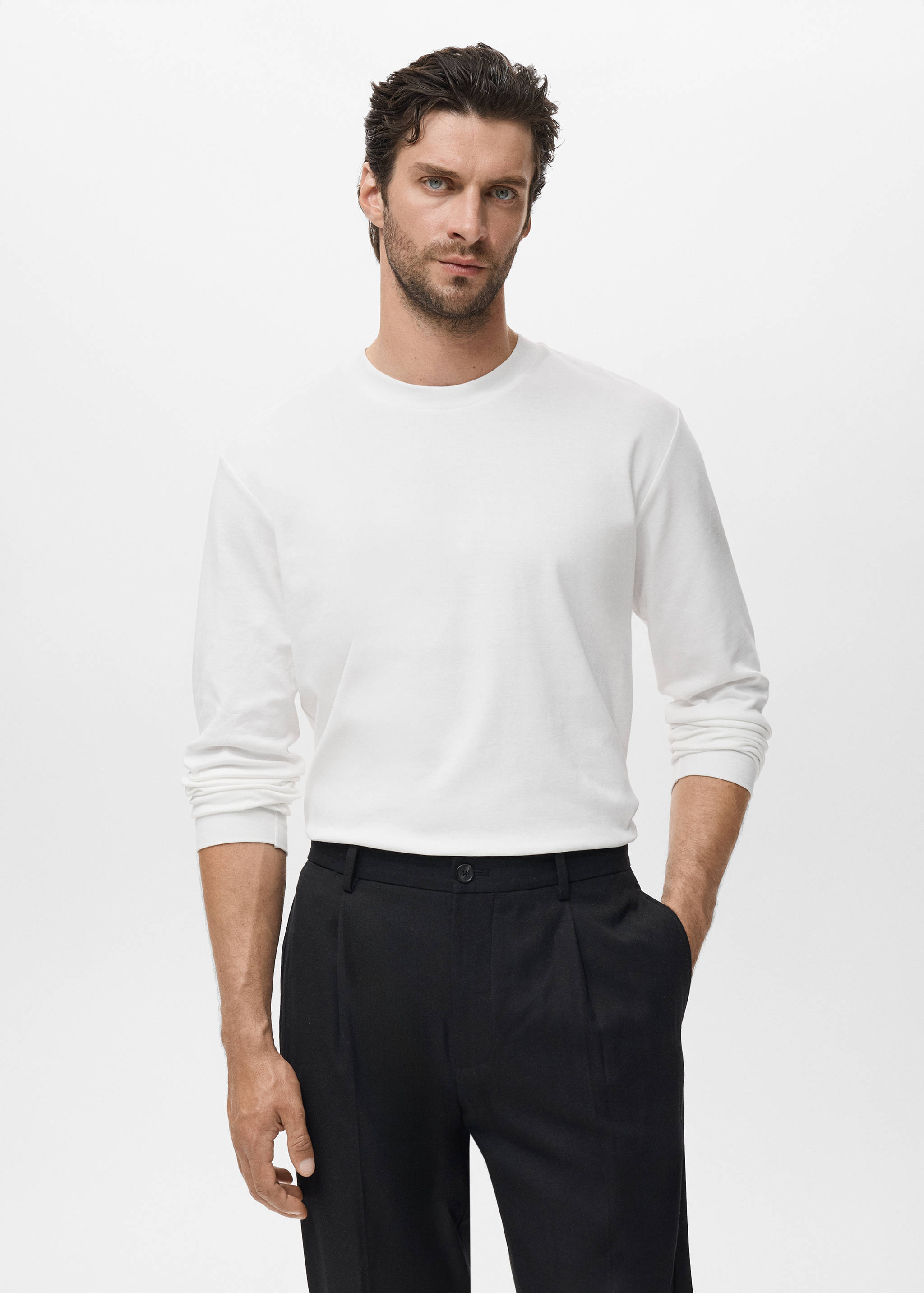 T-shirt manches longues regular-fit - Plan moyen