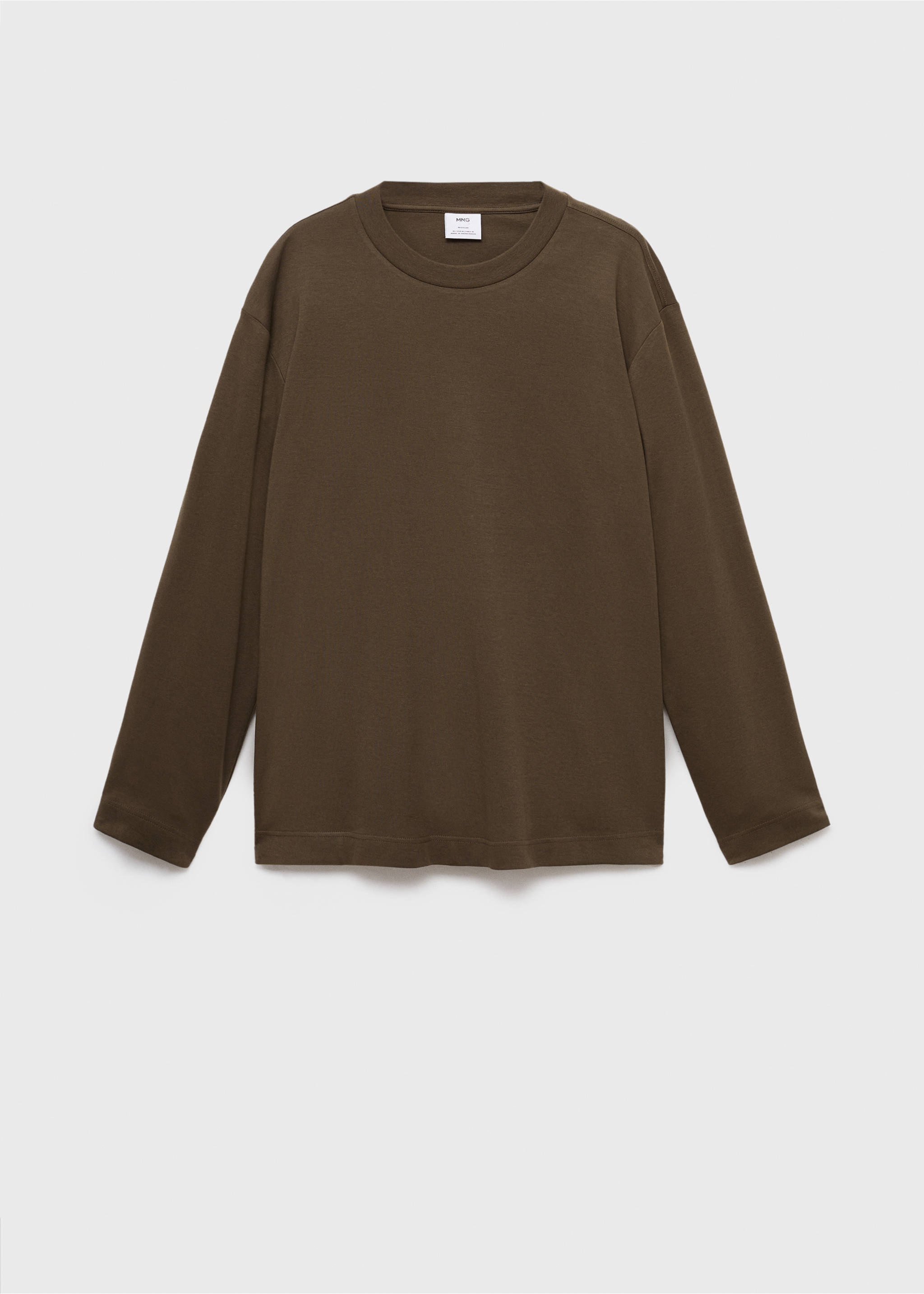 T-shirt manches longues regular-fit - Article sans modèle, Olive. Ref: 17025979-00.