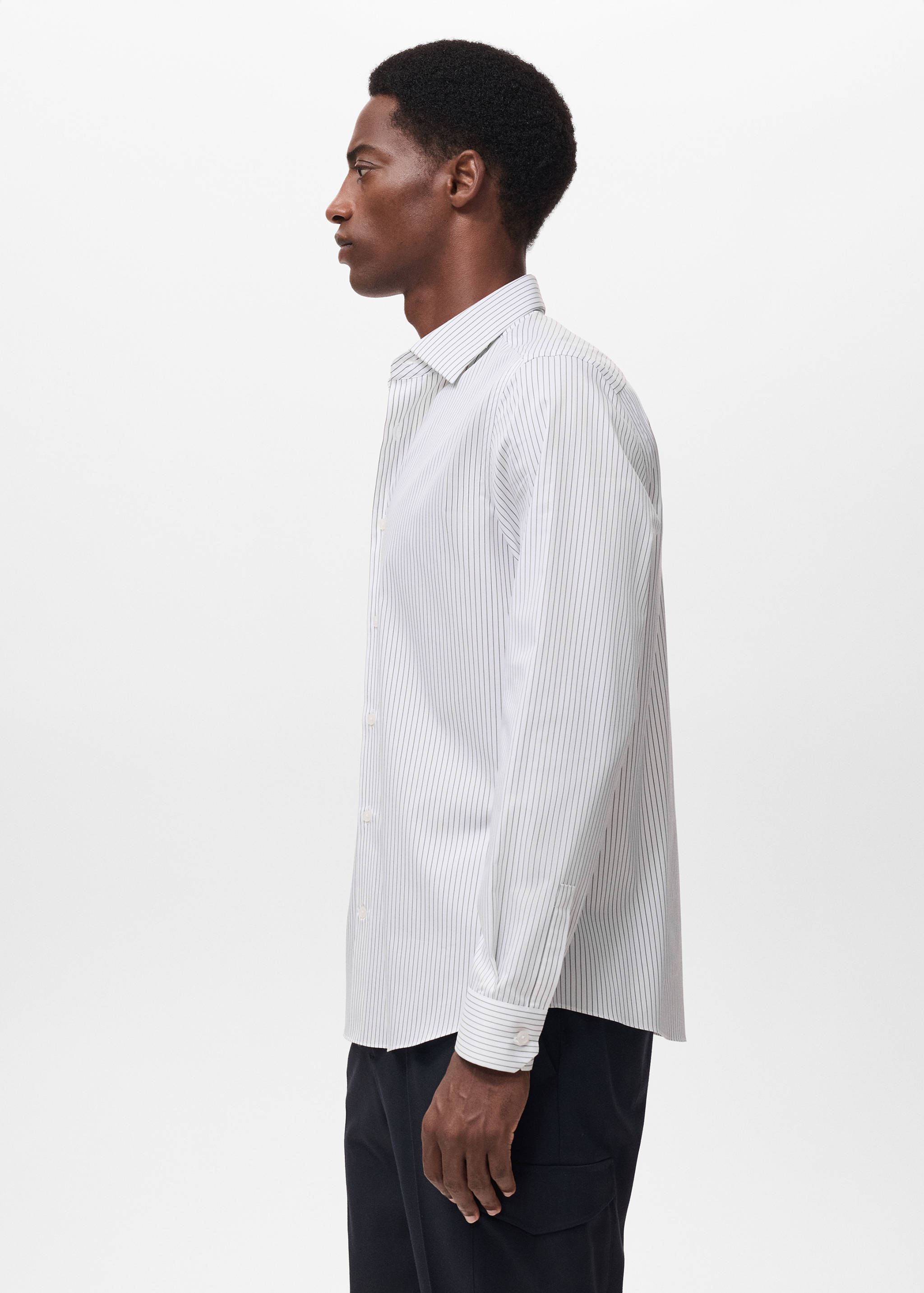 Camisa regular fit algodón rayas non iron - Detalle del artículo 2