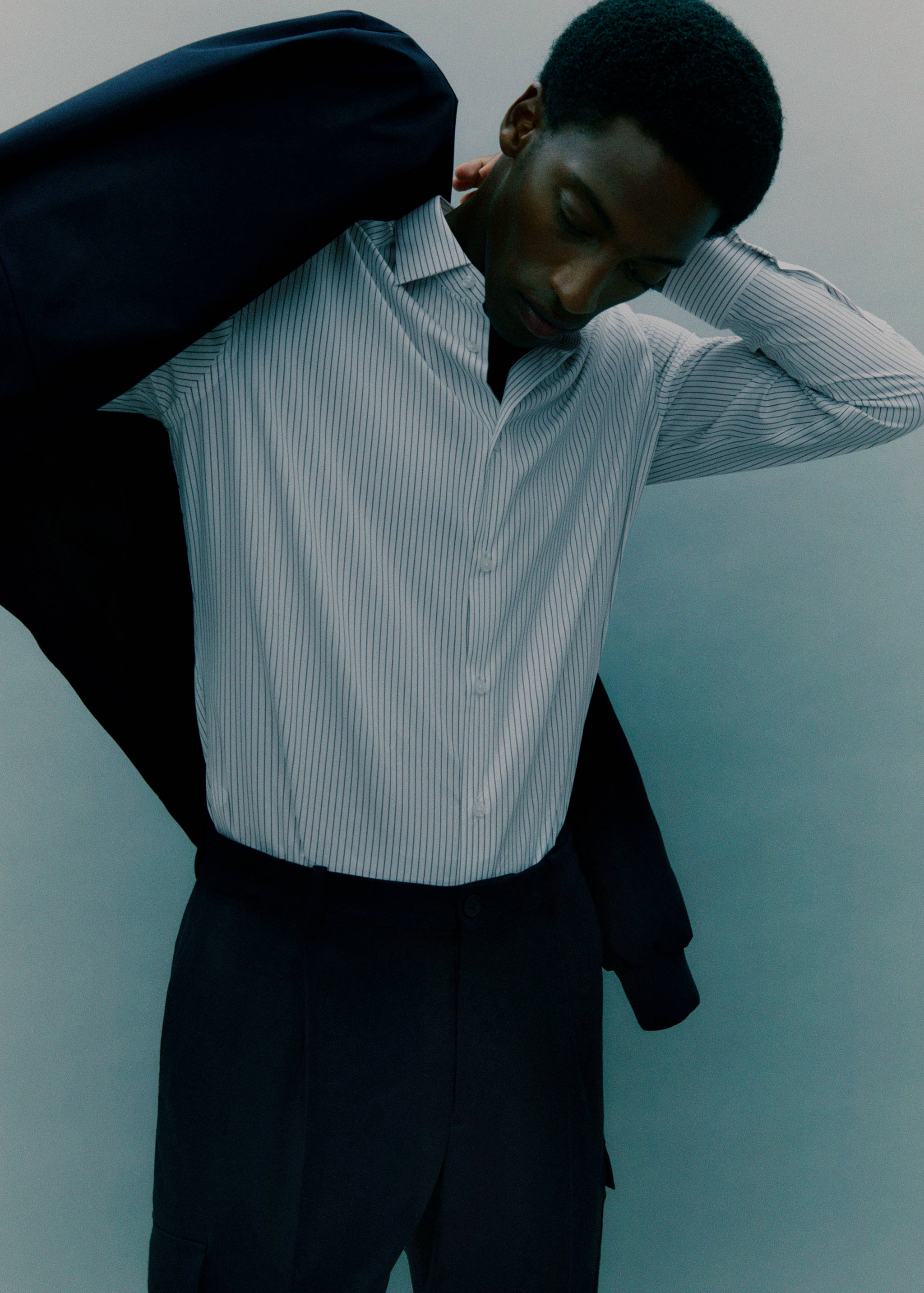 Camisa regular fit algodón rayas non iron - Detalle del artículo 5