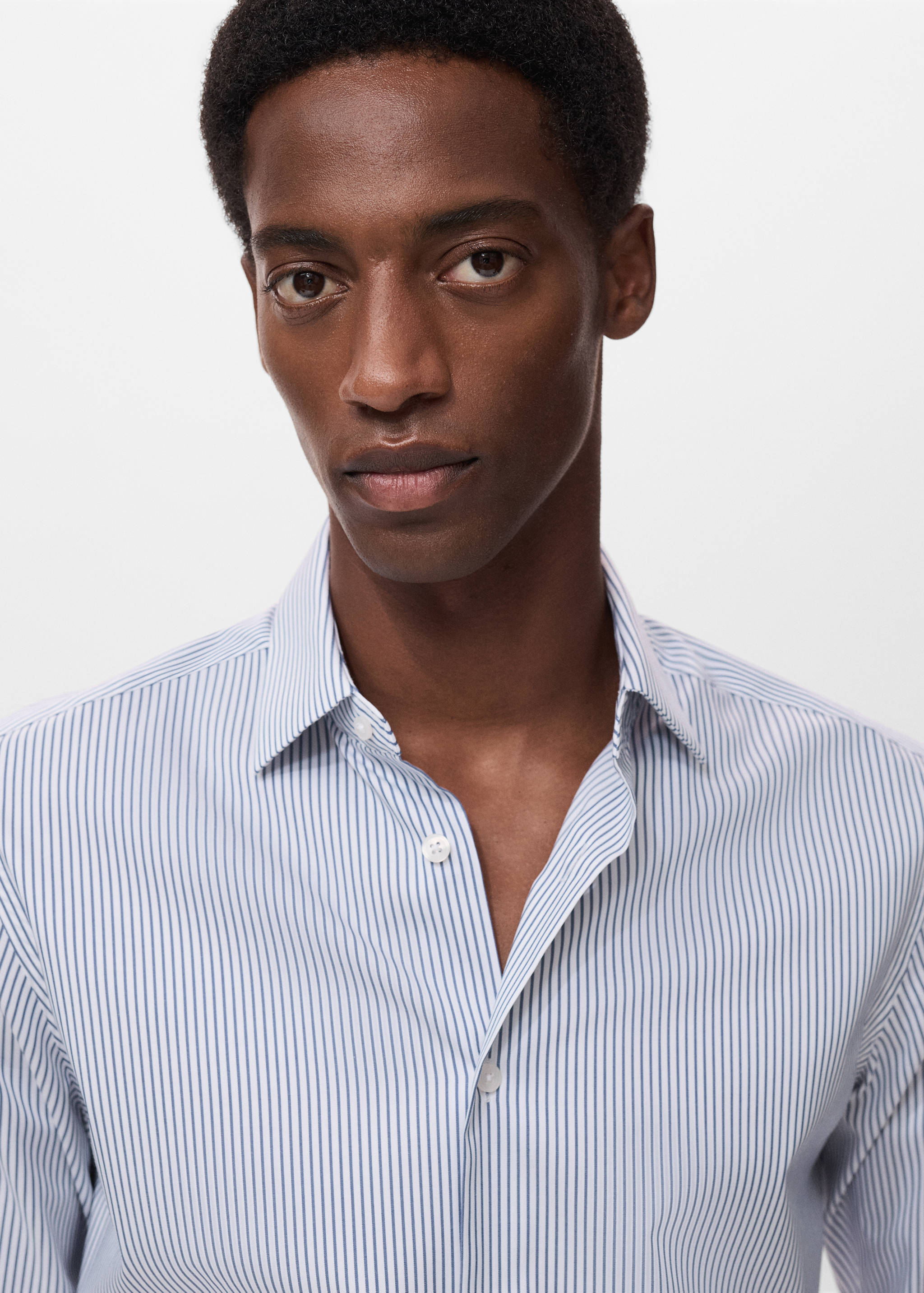 Camisa regular fit algodón rayas non iron - Detalle del artículo 1