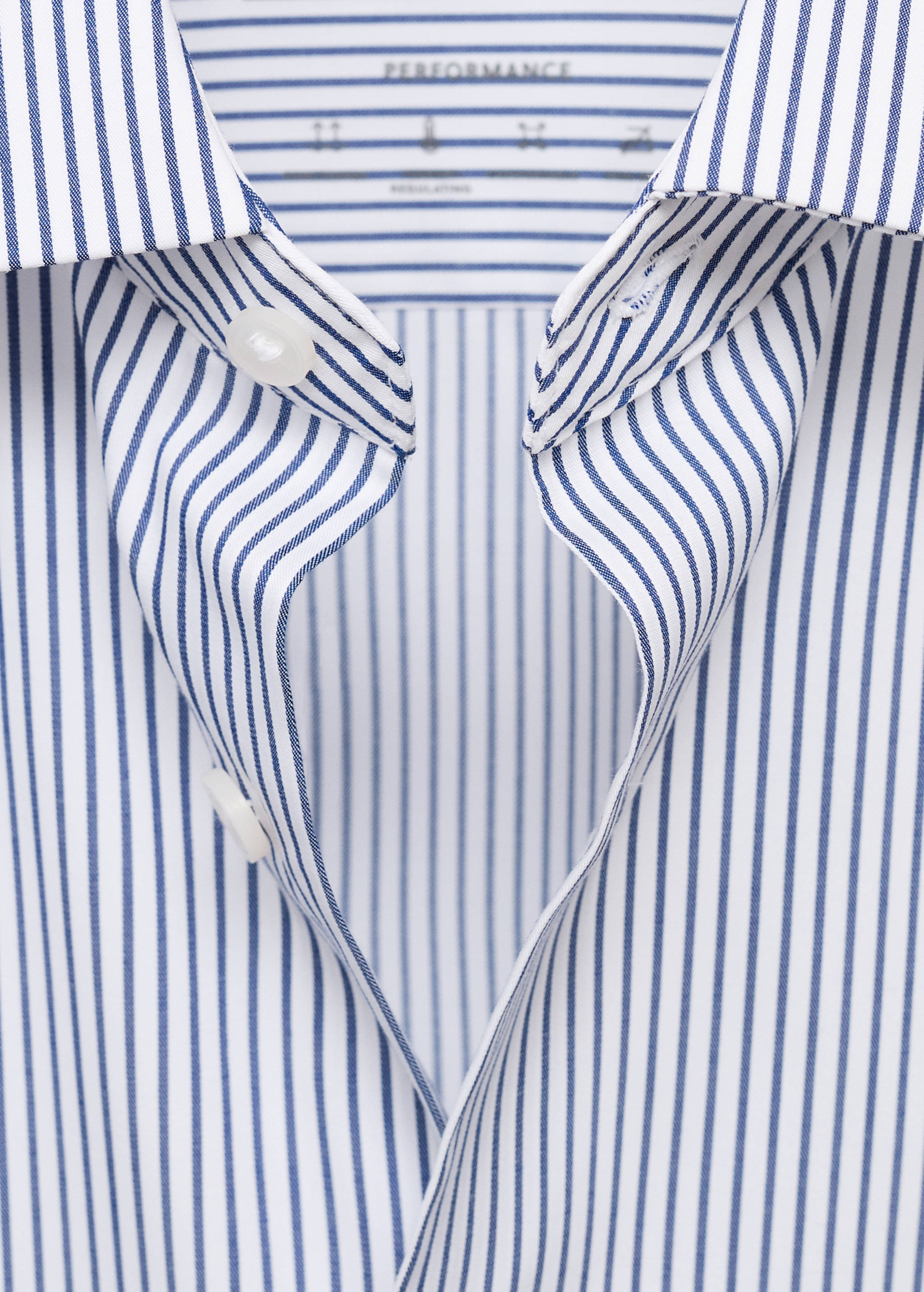 Camisa regular fit algodón rayas non iron - Detalle del artículo 0