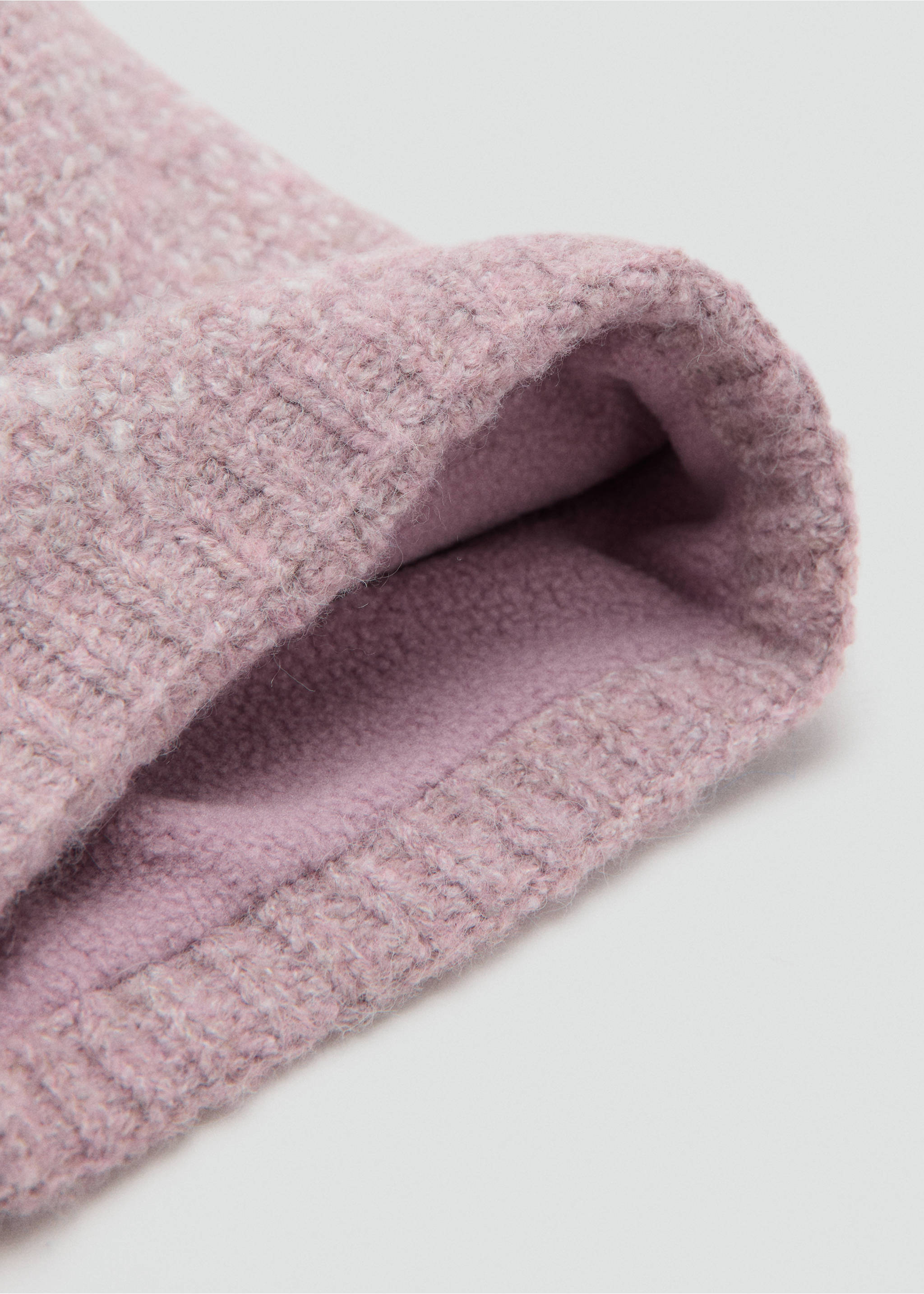 Knit scarf - Medium plane, Pale Pink. Ref: 17025984-00.