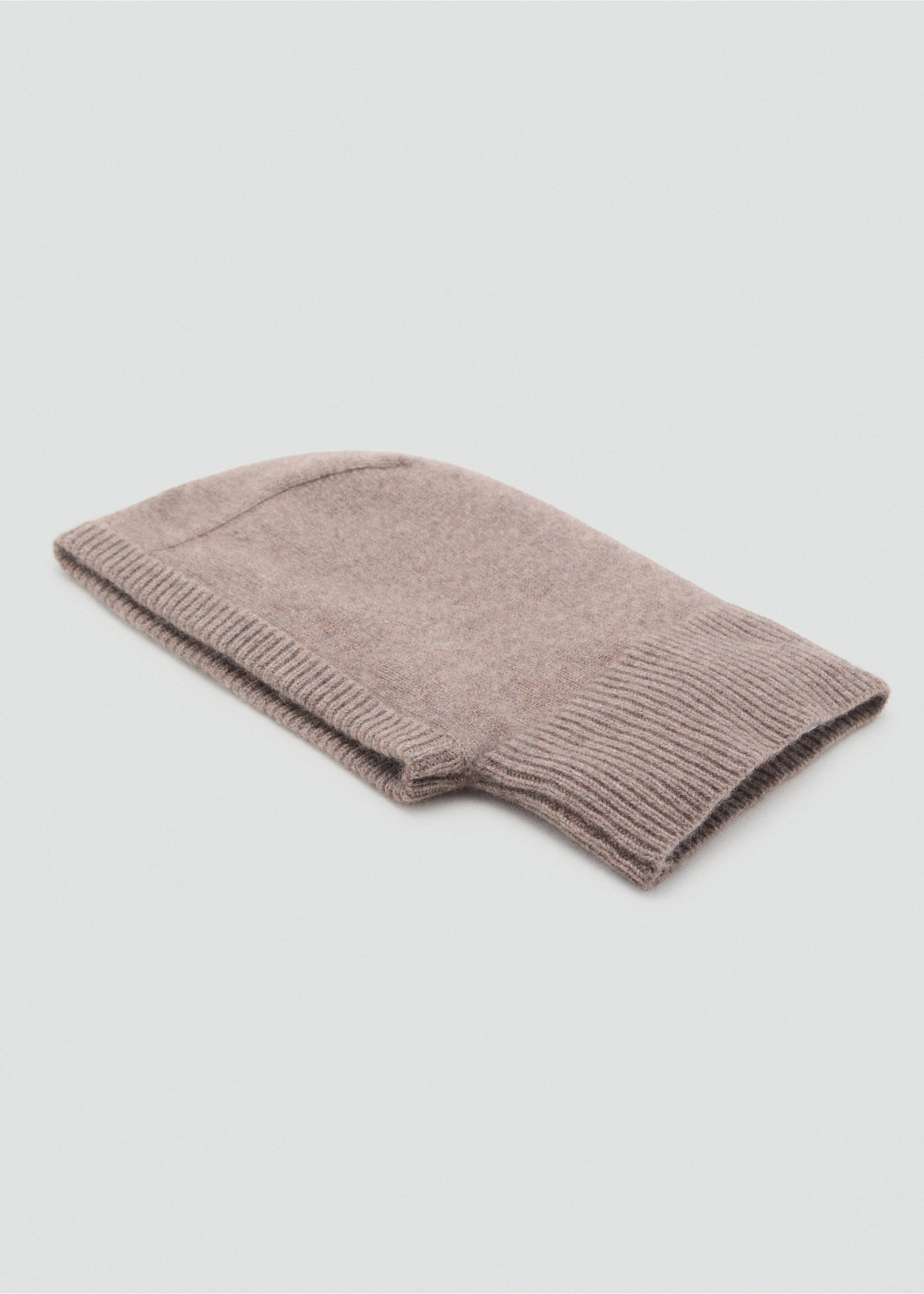 Cashmere wool blend balaclava - Details of the article 1, Medium Brown. Ref: 17025988-00.