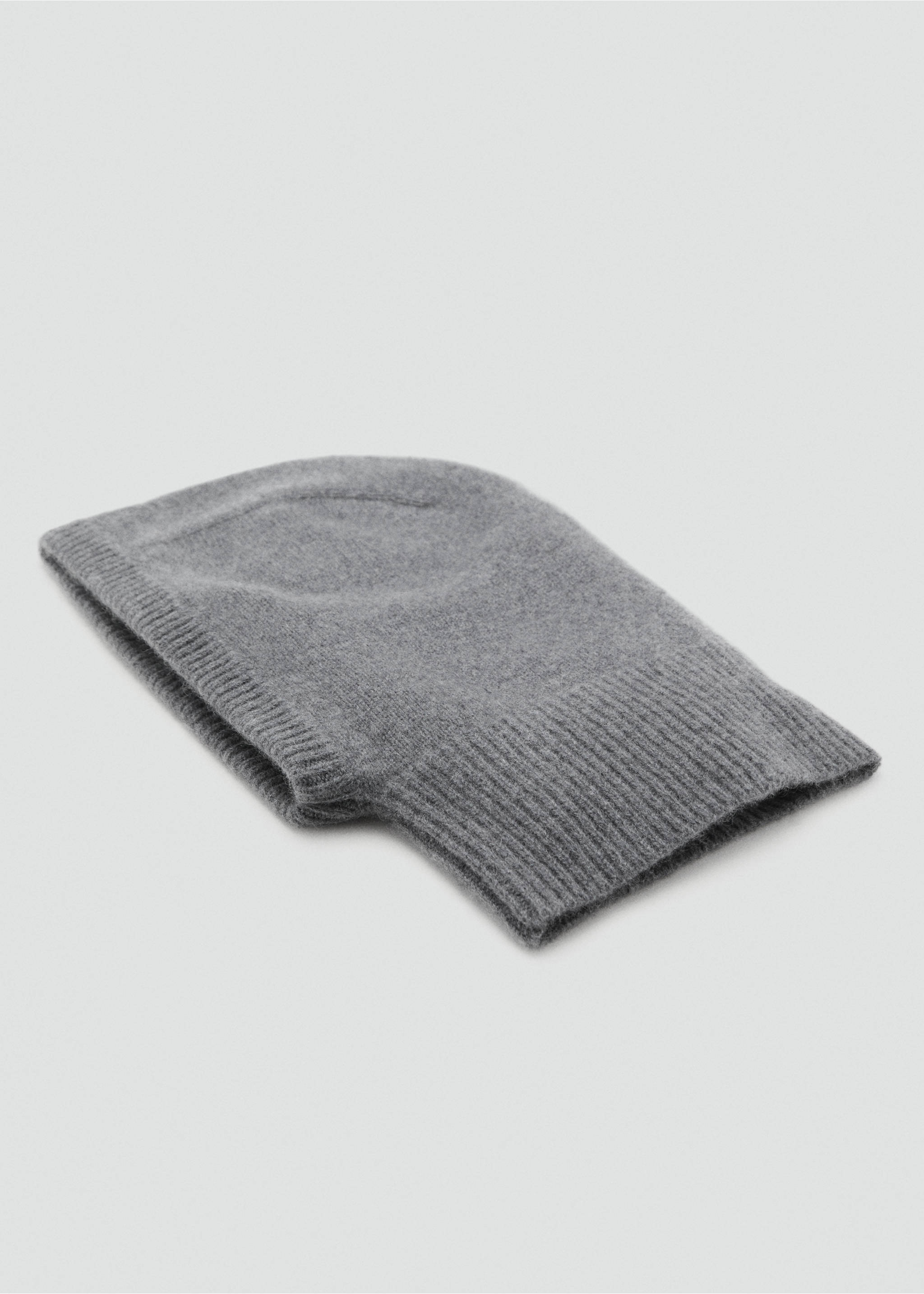 Cashmere wool blend balaclava - Details of the article 1, Dark Heather Grey. Ref: 17025988-00.