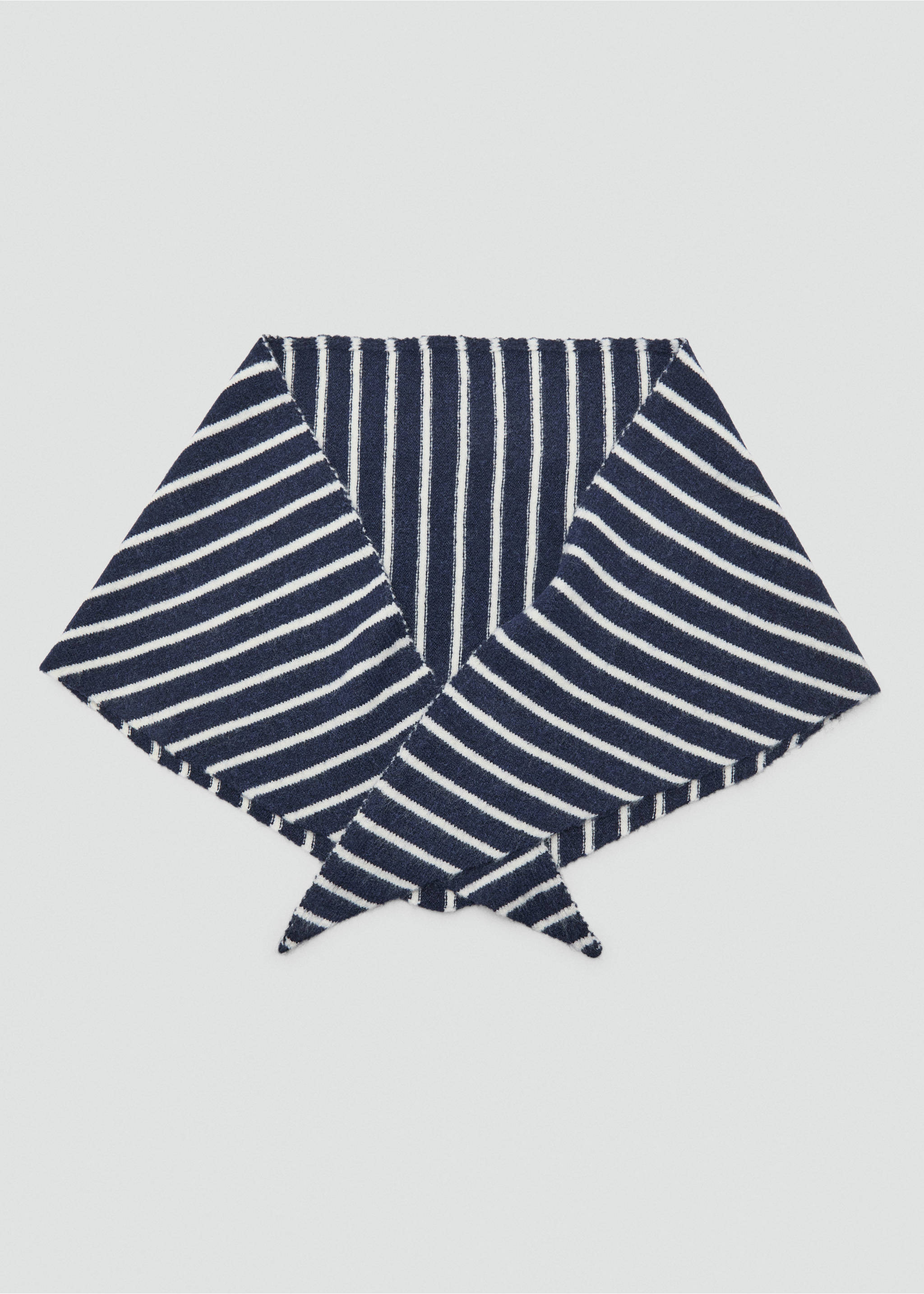 Striped scarf - Details of the article 1, Blue. Ref: 17025999-00.