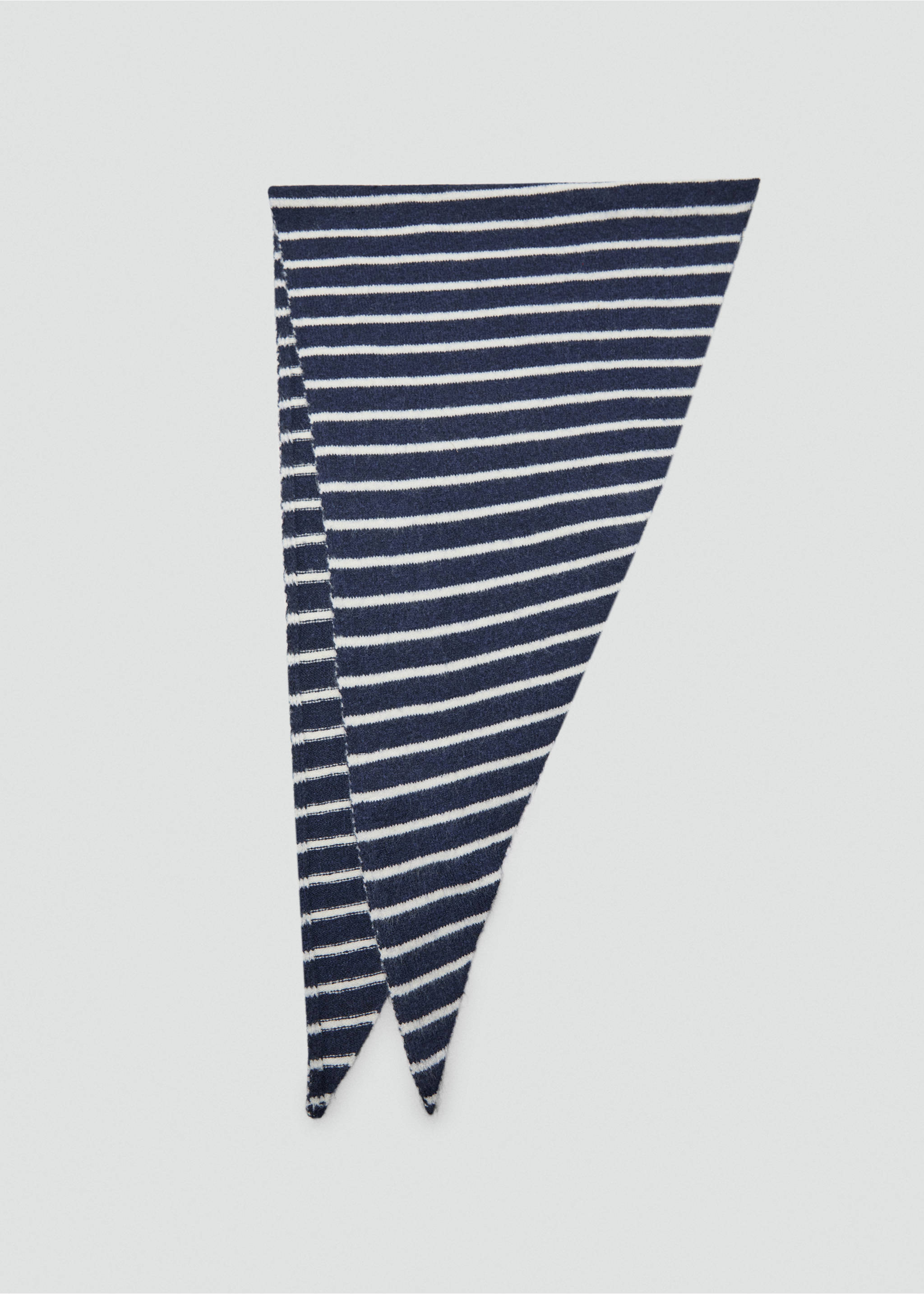 Striped scarf - Article without model, Blue. Ref: 17025999-00.