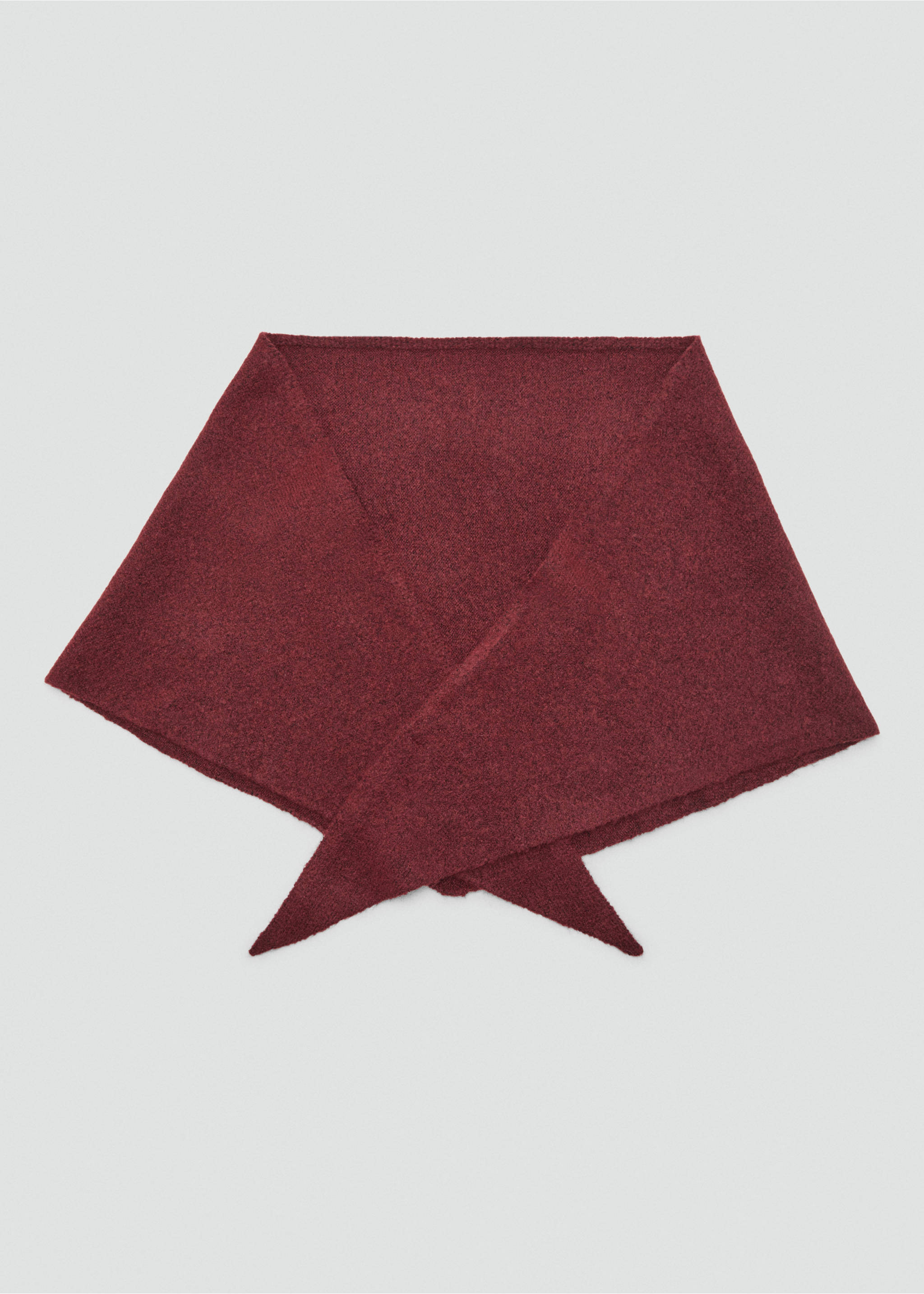 Wool-knit bandana - Details of the article 1, Red. Ref: 17026000-00.