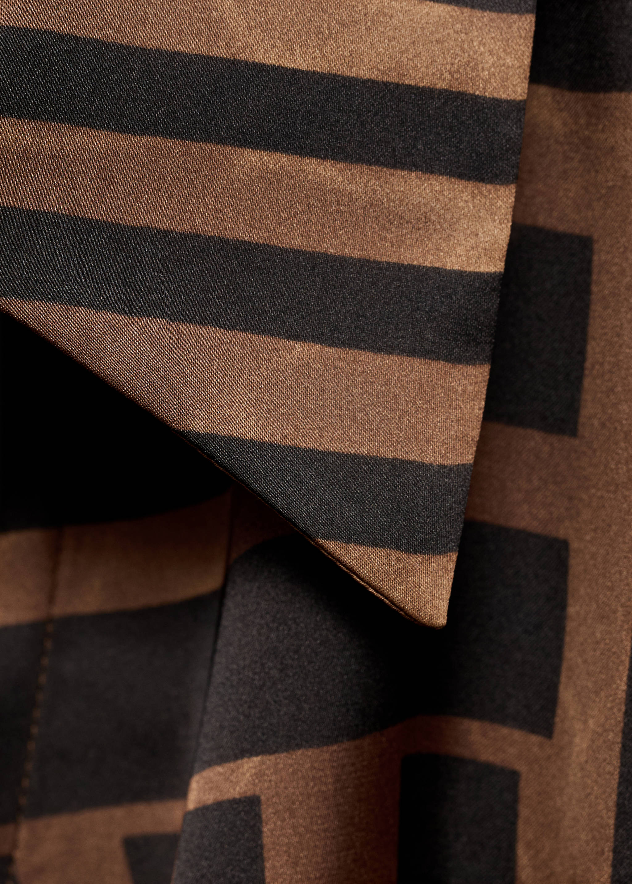 Striped satin dress - Details of the article 0