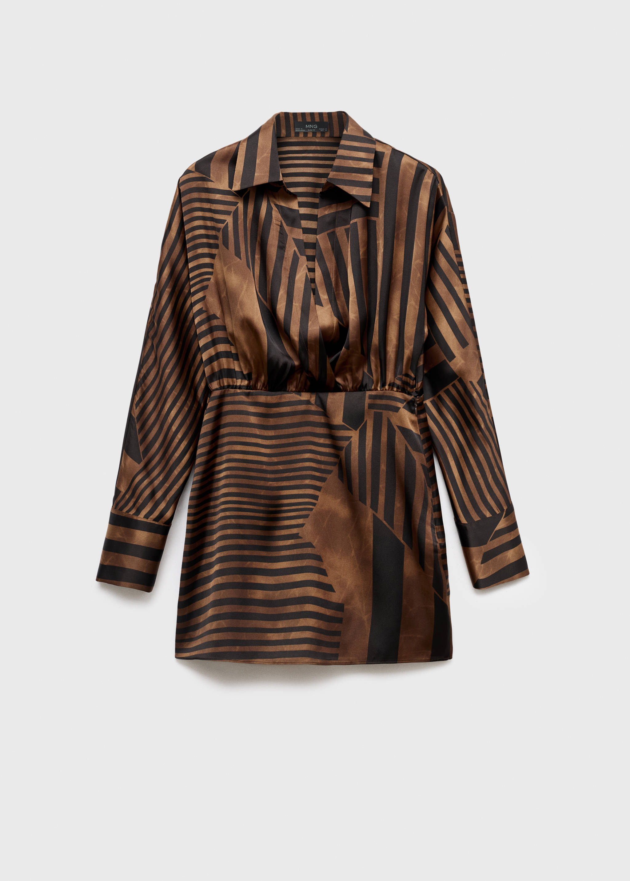 Striped satin dress - Article without model