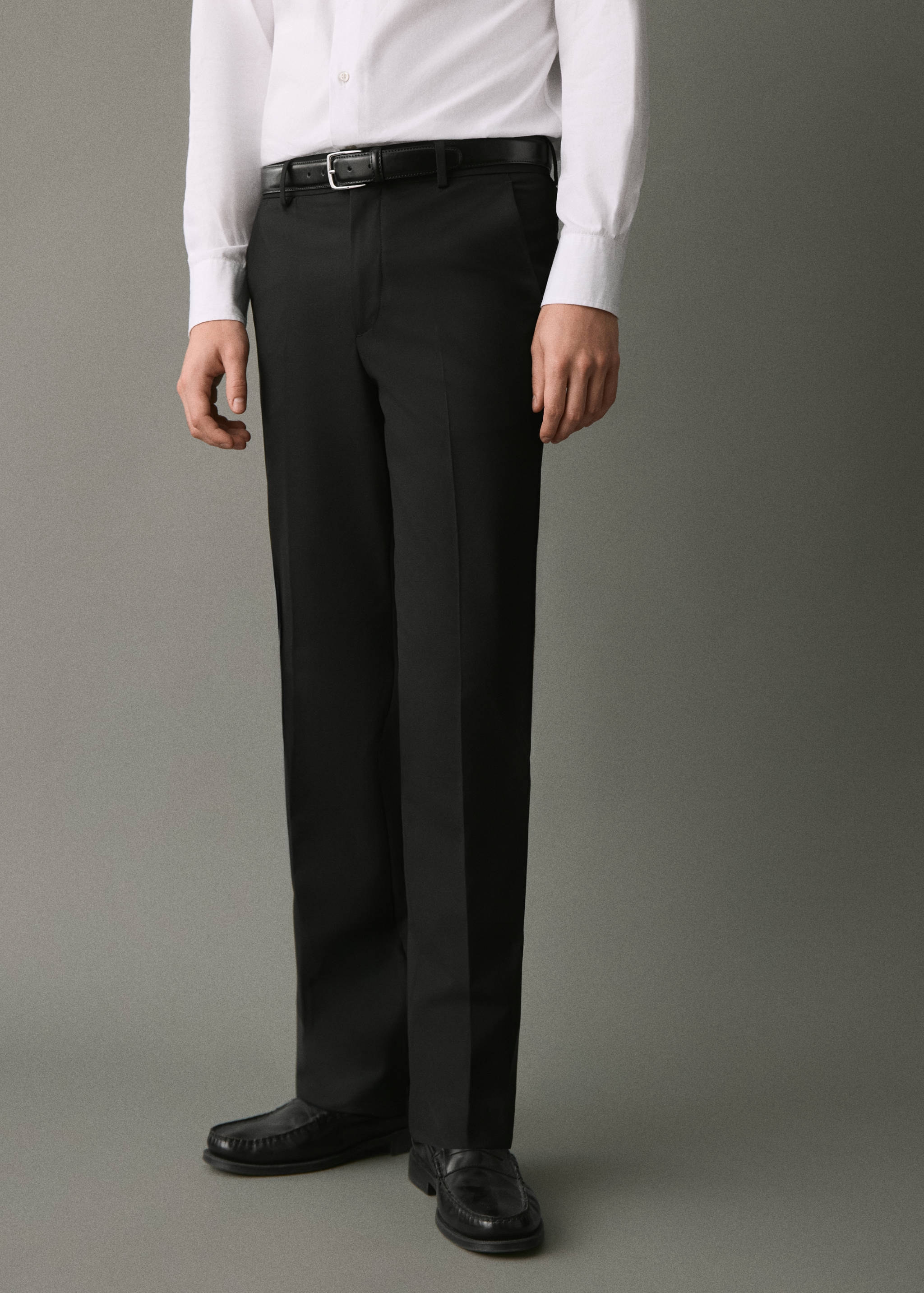 Straight suit trousers - Medium plane