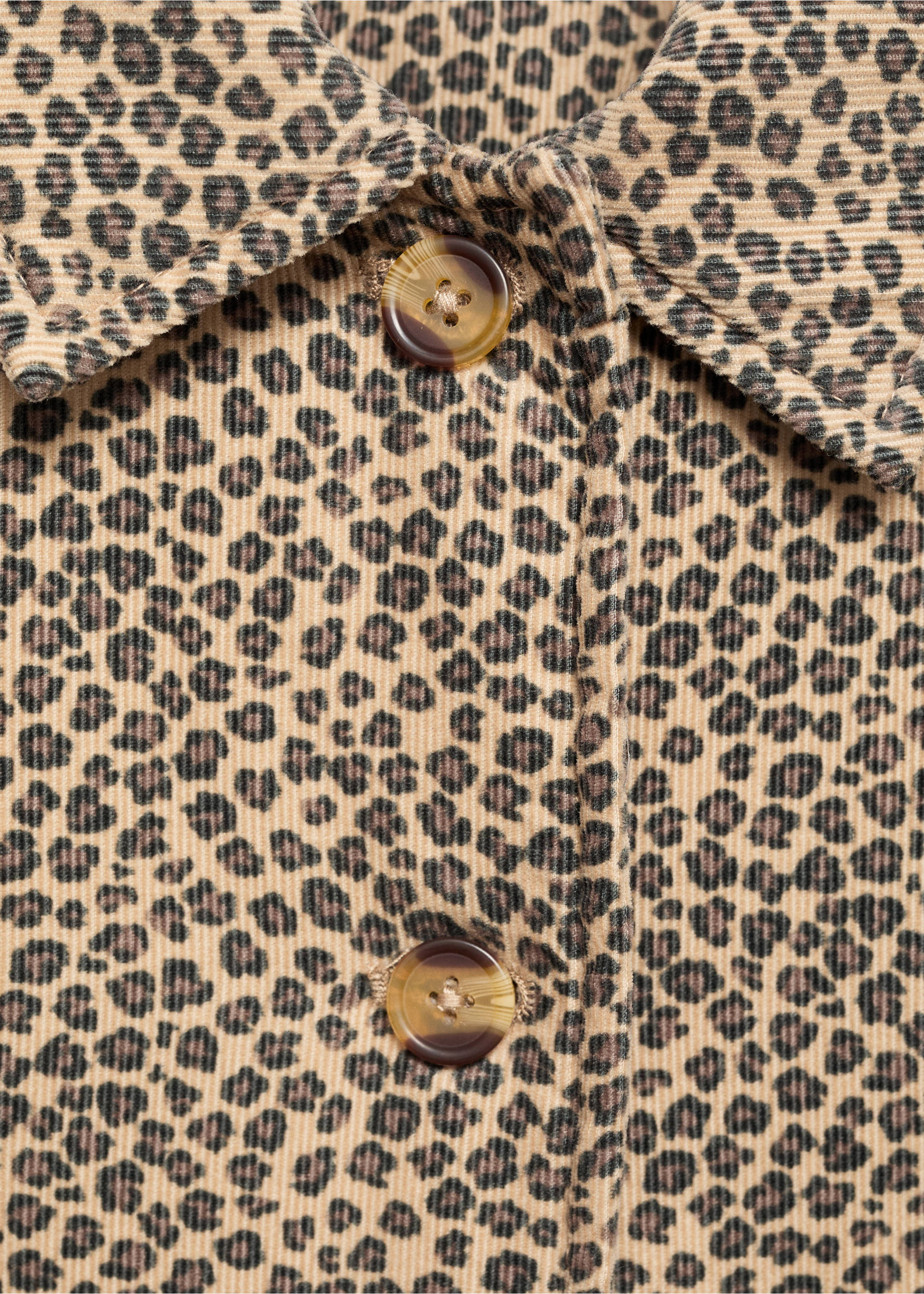 Cordmantel mit Leopardenmuster - Detail des Artikels 8, Schokolade. Ref: 17026338-00.