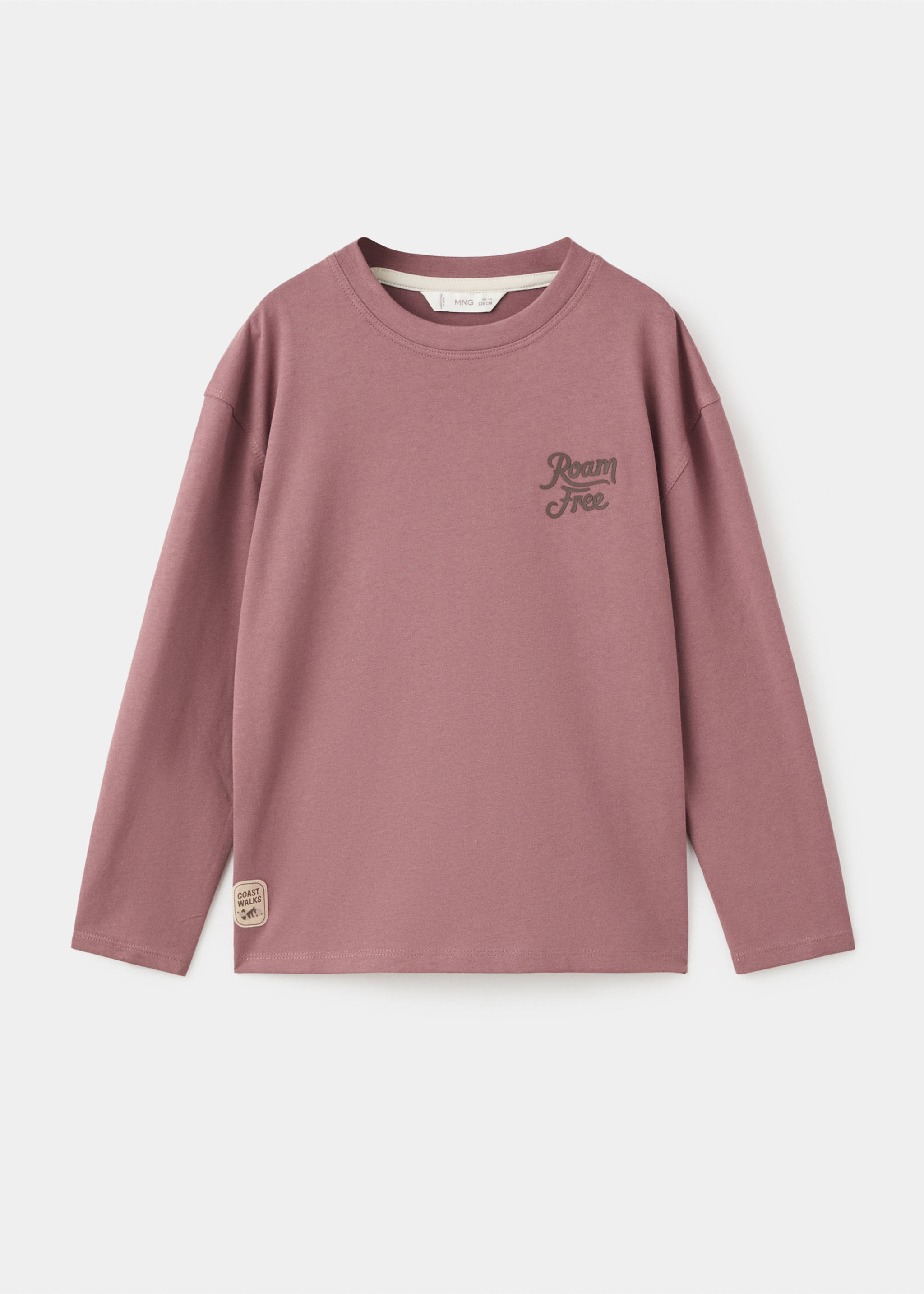Printed cotton-blend T-shirt - Article without model, Cherry. Ref: 17026342-00.