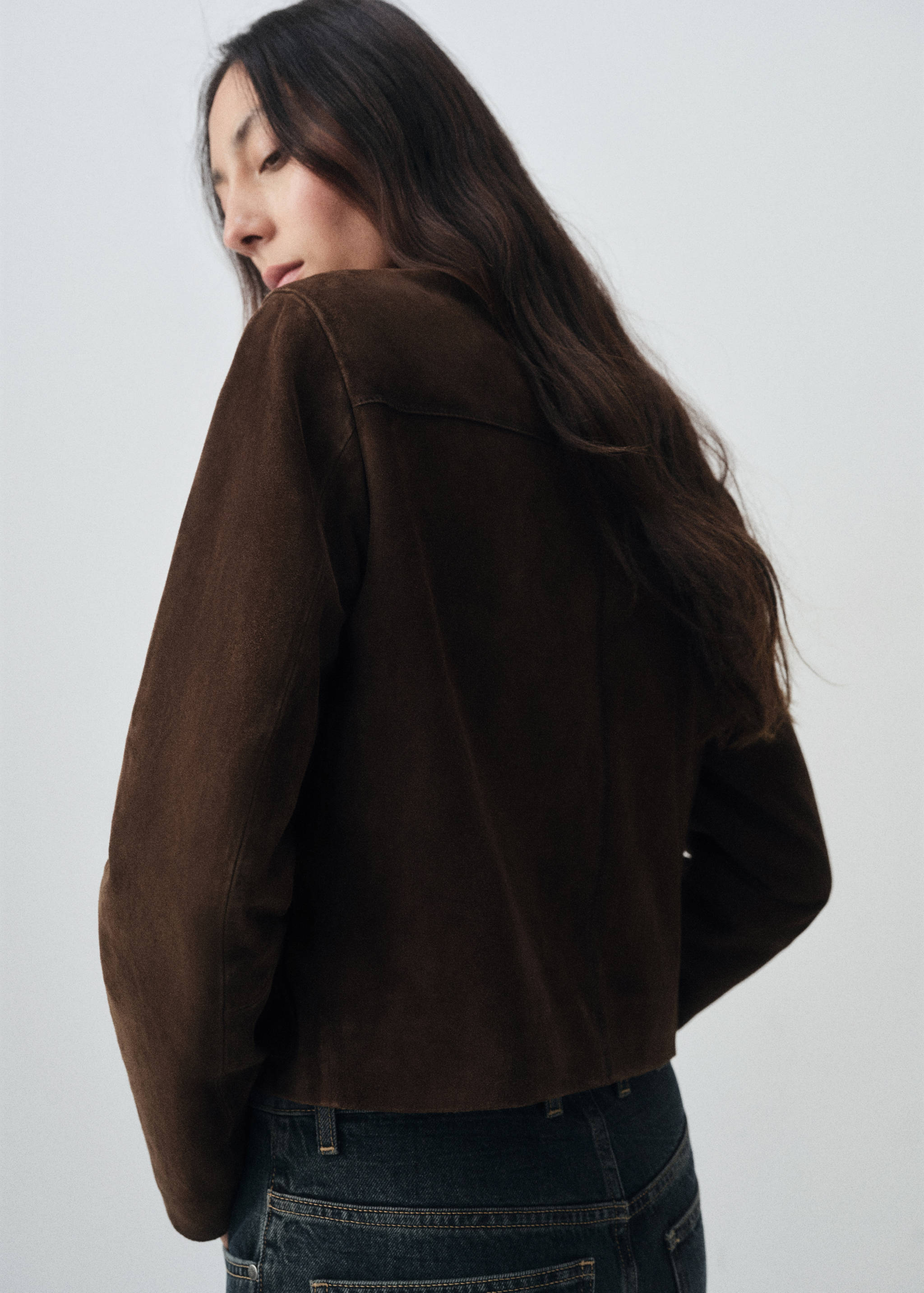 100% leather short jacket - Reverse of the article