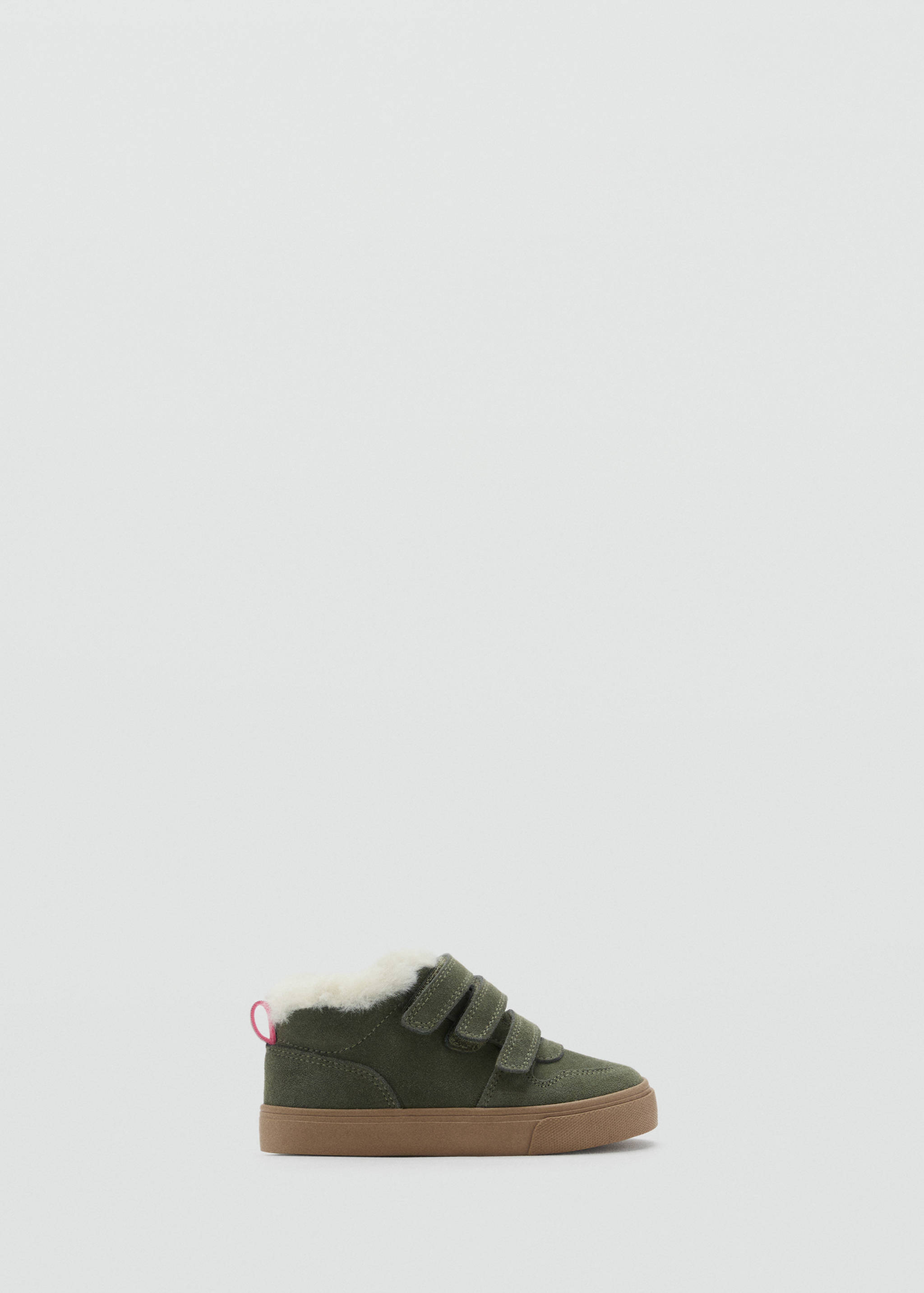 Leather trainers with fleece - Article without model