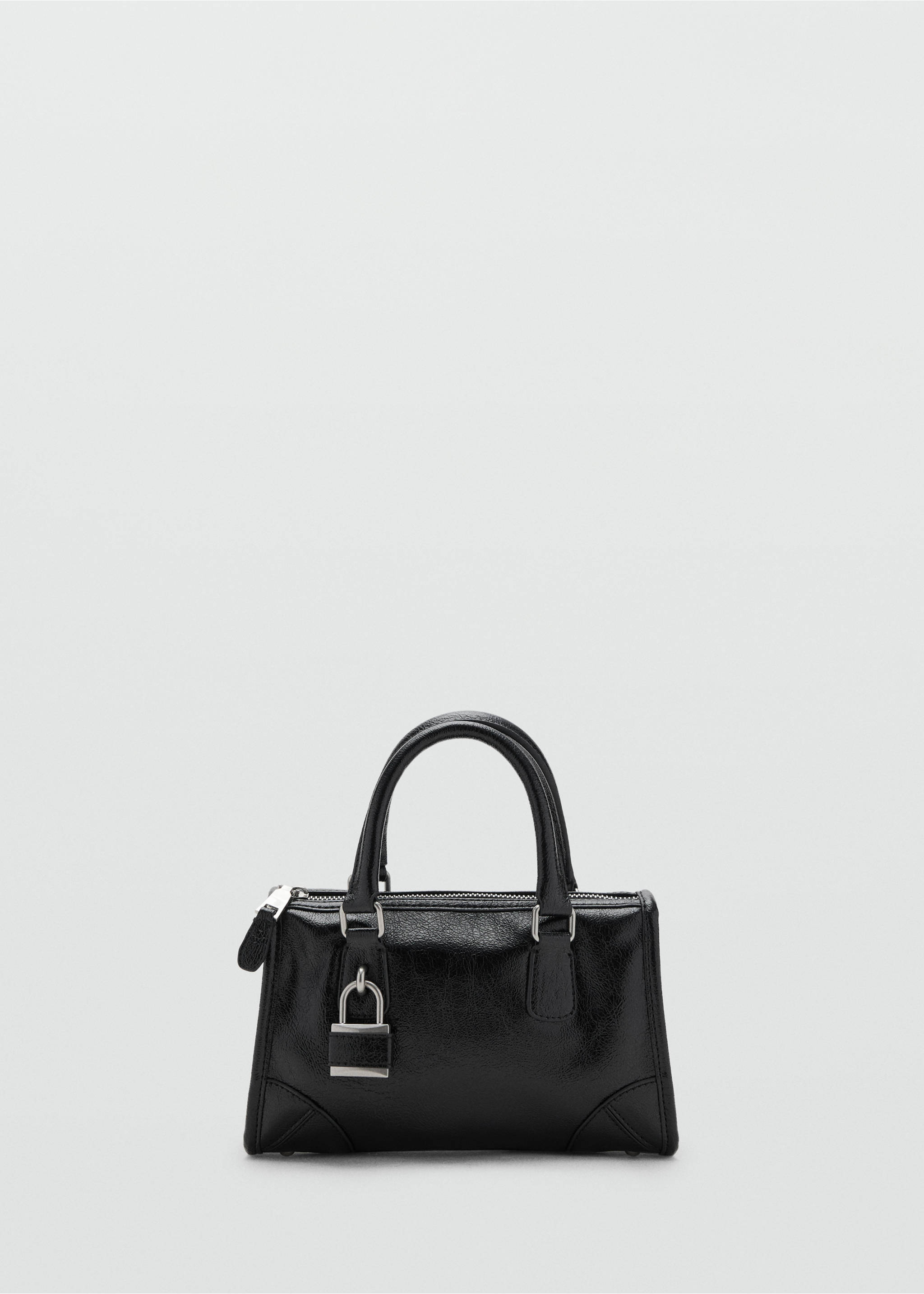Mini shiny handbag with handles - Article without model, Black. Ref: 17026354-00.
