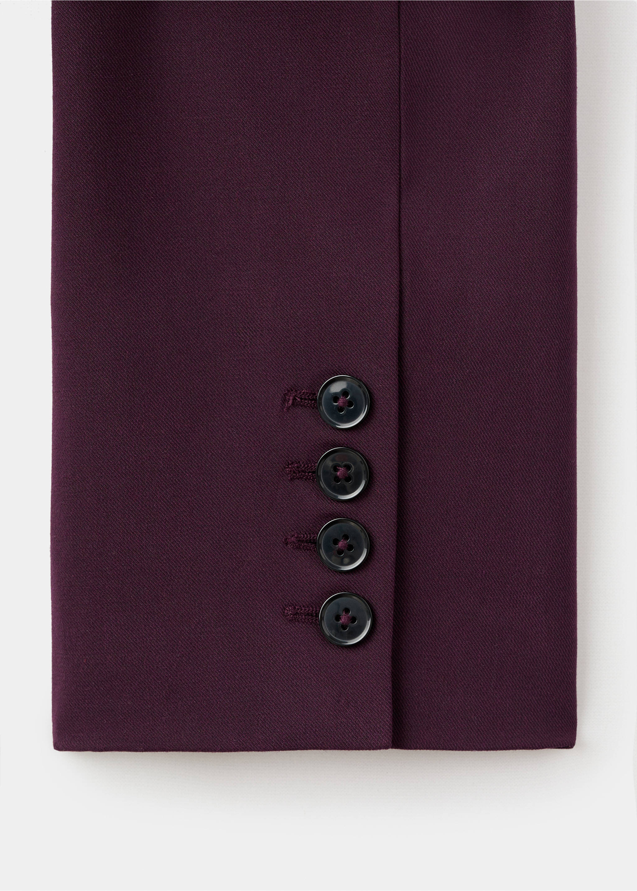 Wool-blend suit blazer - Details of the article 0, Maroon. Ref: 17026363-00.
