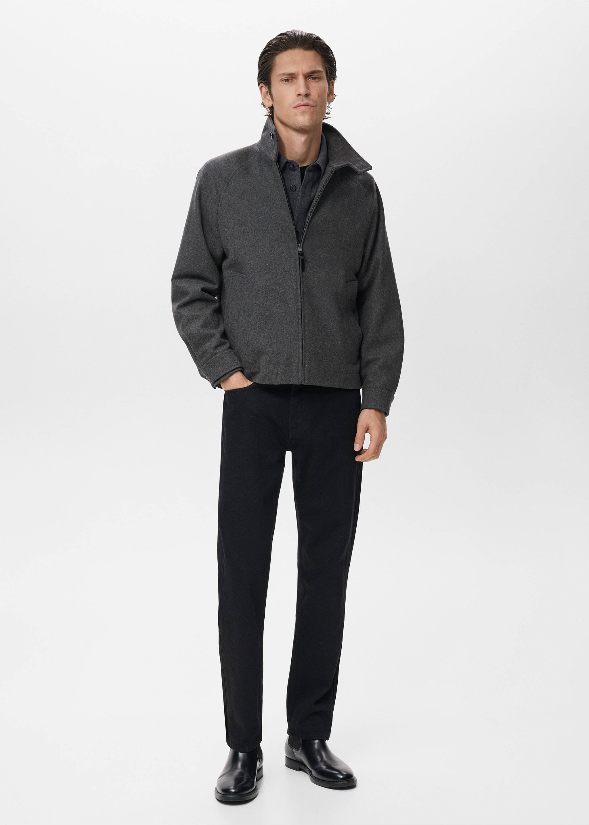 Wool-blend jacket - General plane, Grey. Ref: 17026723-00.